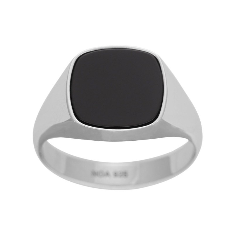 Son of Noa Siegelring 925 Silber, Onyx, Schwarz & Silber, Größe 62, Unisex
