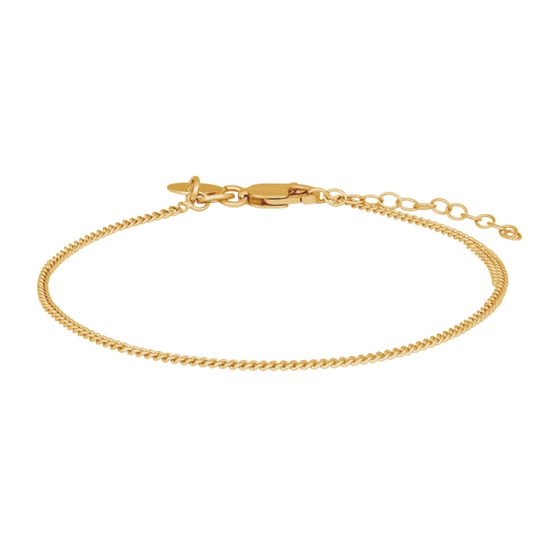 Schmidt Damen Armband aus 925 Silber vergoldet, goldfarben, 17+3 cm, eleganter Armschmuck für jeden Anlass