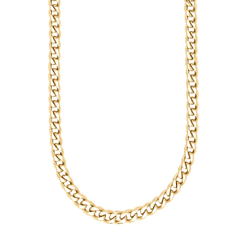 Son of Noa Damen Halskette Panzer poliert 60cm aus goldfarbenem Edelstahl