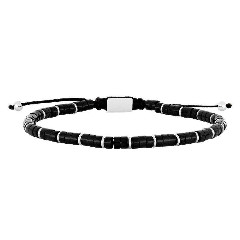SON Armband aus mattem schwarzem Onyx für Herren – stilvoller Armschmuck von Son of Noa, 19-25 cm
