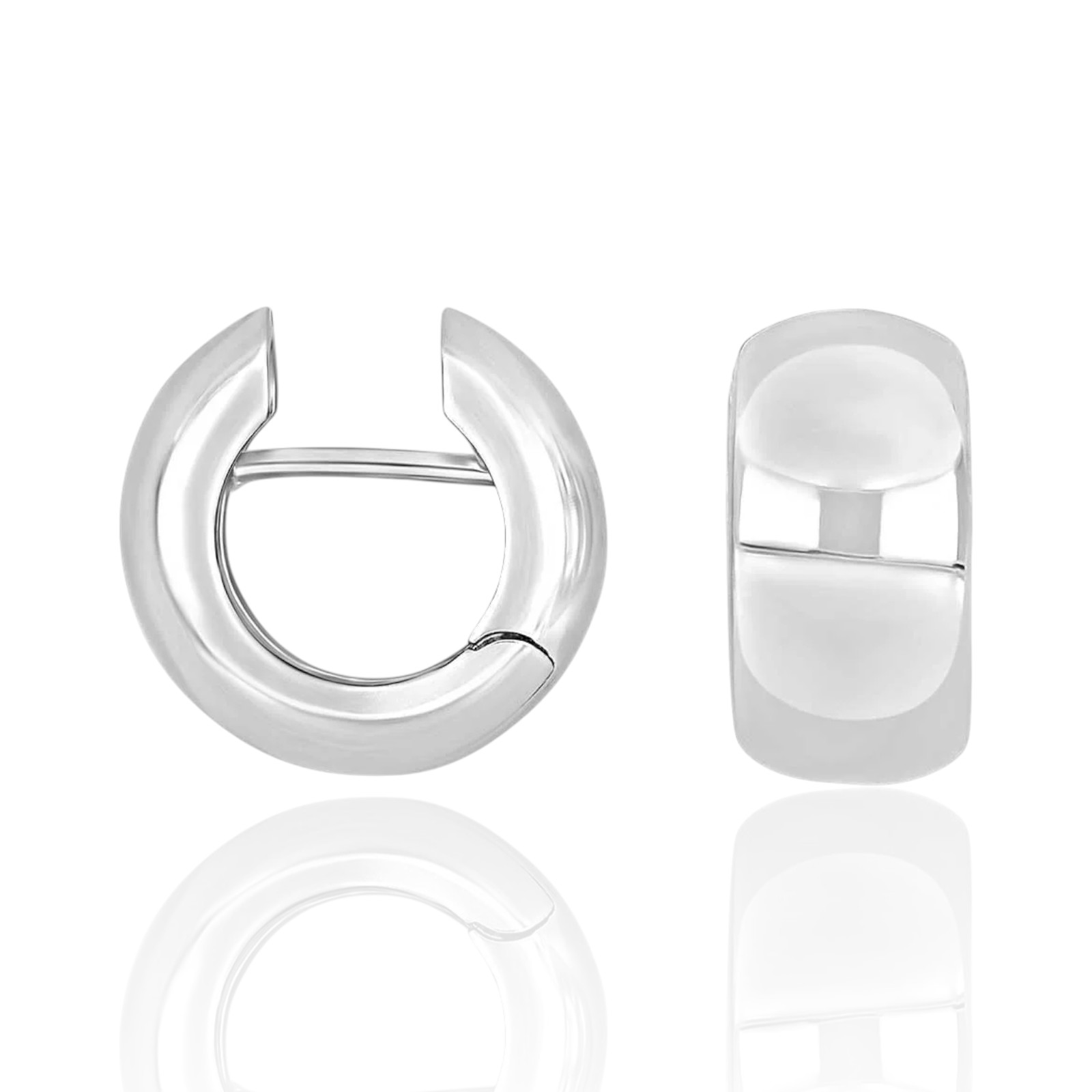 Heide Heinzendorff System-Creolen Lili aus 925 Silber für Damen, 15x8mm, silberfarben, eleganter Ohrschmuck