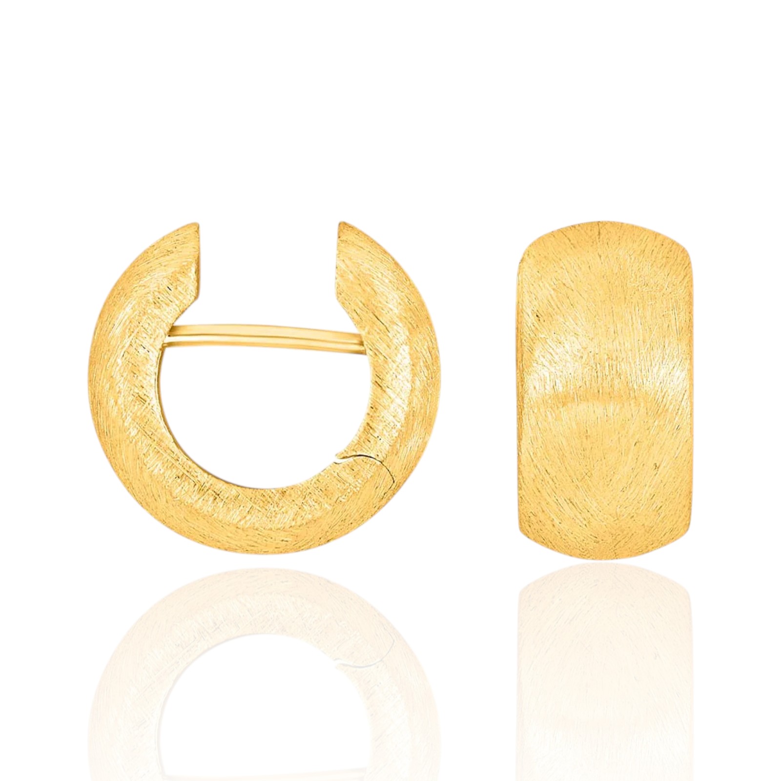 Heide Heinzendorff System-Creolen Lili aus 925er Silber vergoldet in Gold, 15x8mm, eleganter Ohrschmuck für