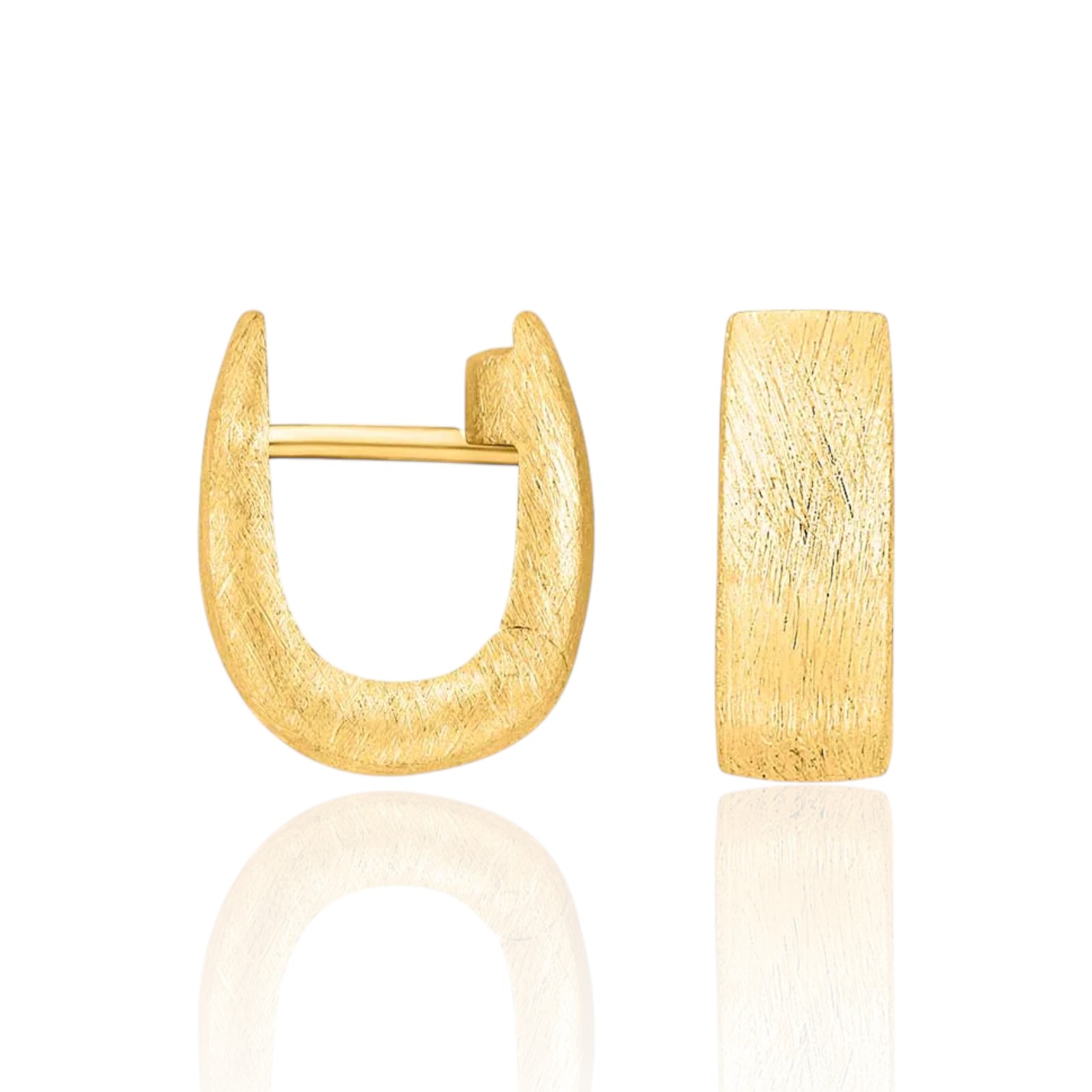 Heide Heinzendorff System-Creolen Julia aus 925 vergoldetem Silber, goldfarbener Ohrschmuck für Damen,
