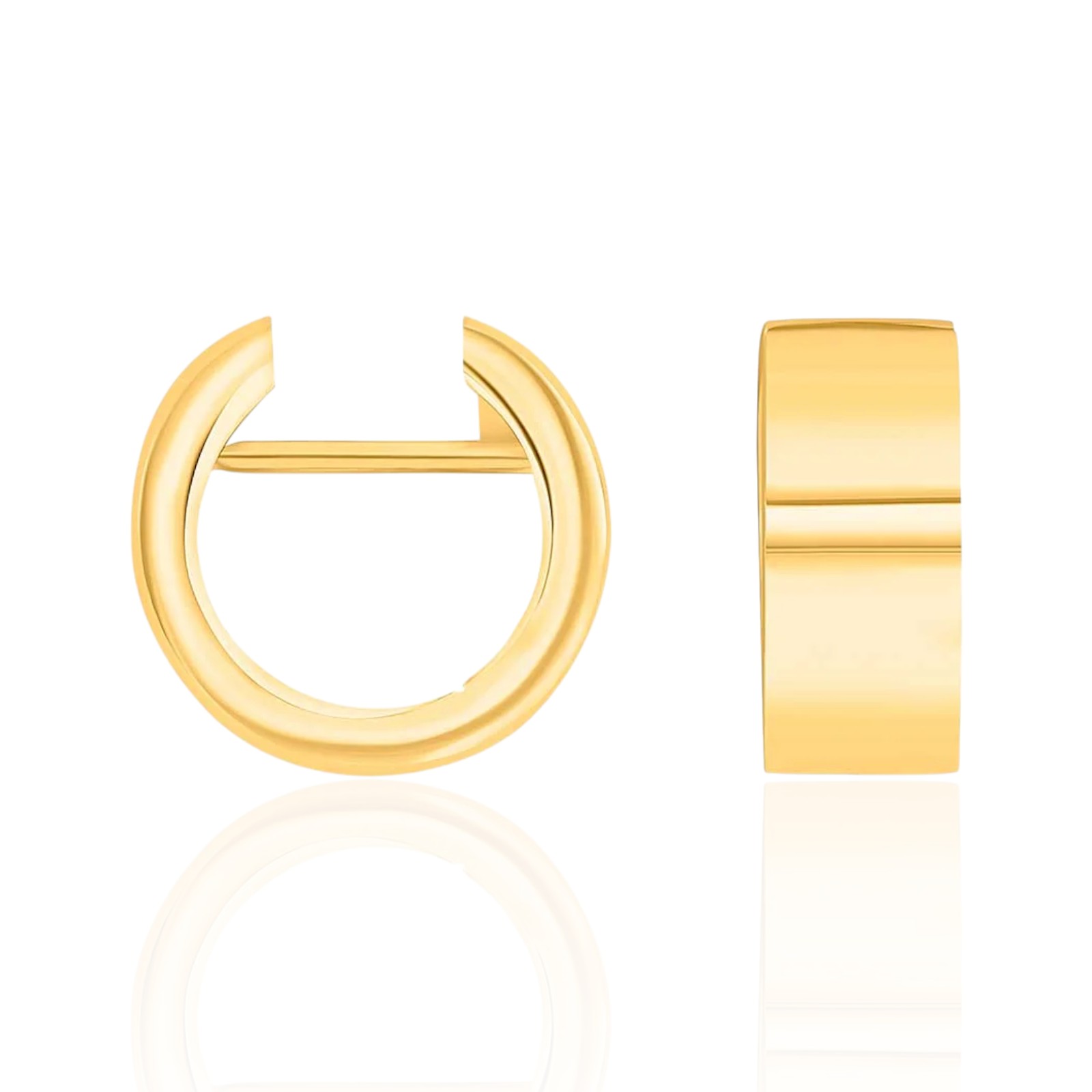 Heide Heinzendorff System-Creolen Nora aus 925er vergoldetem Silber für Damen, goldfarben, 13x5,5mm
