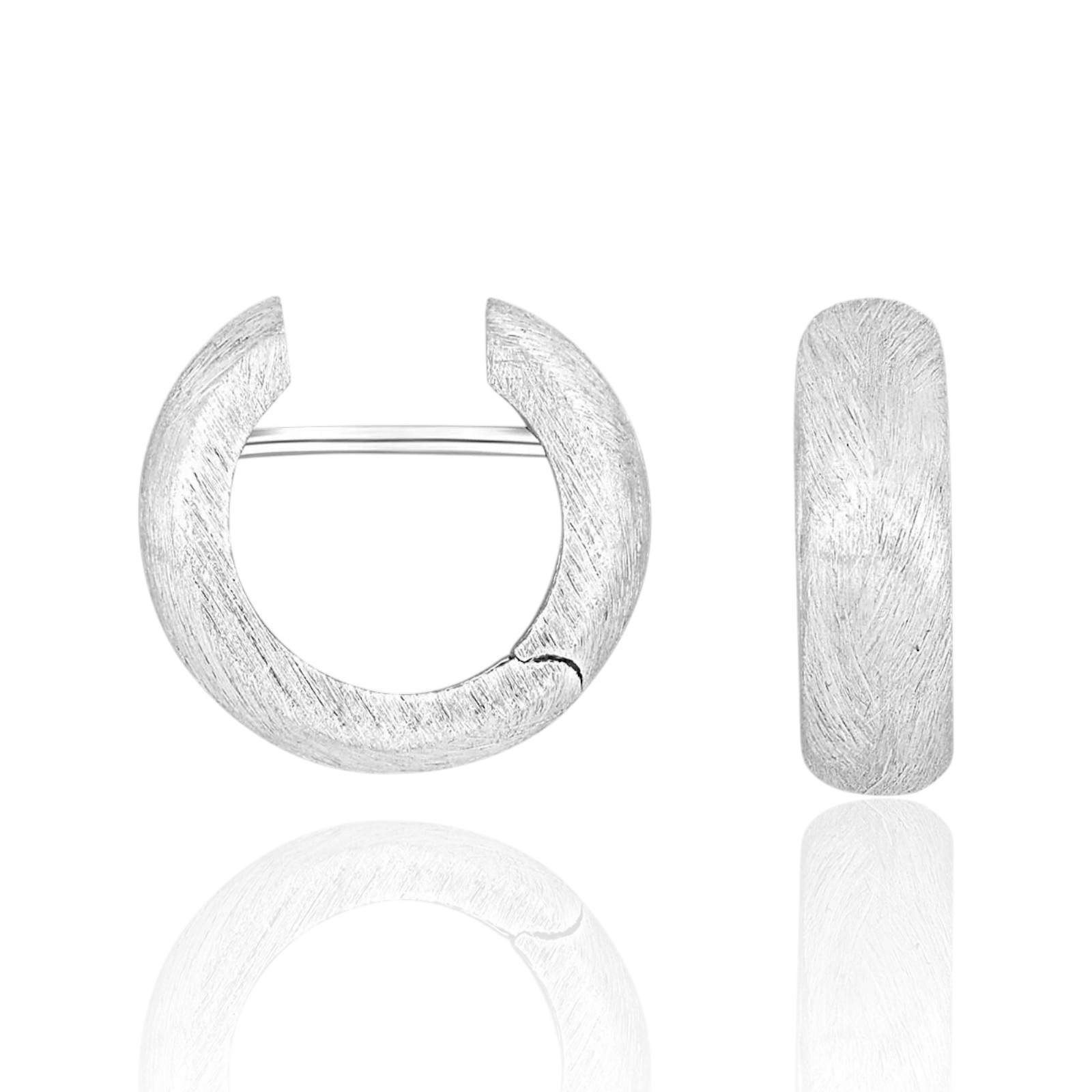 Heide Heinzendorff System-Creolen Stella aus 925 Silber für Damen, 16x5mm, silberfarben Ohrschmuck