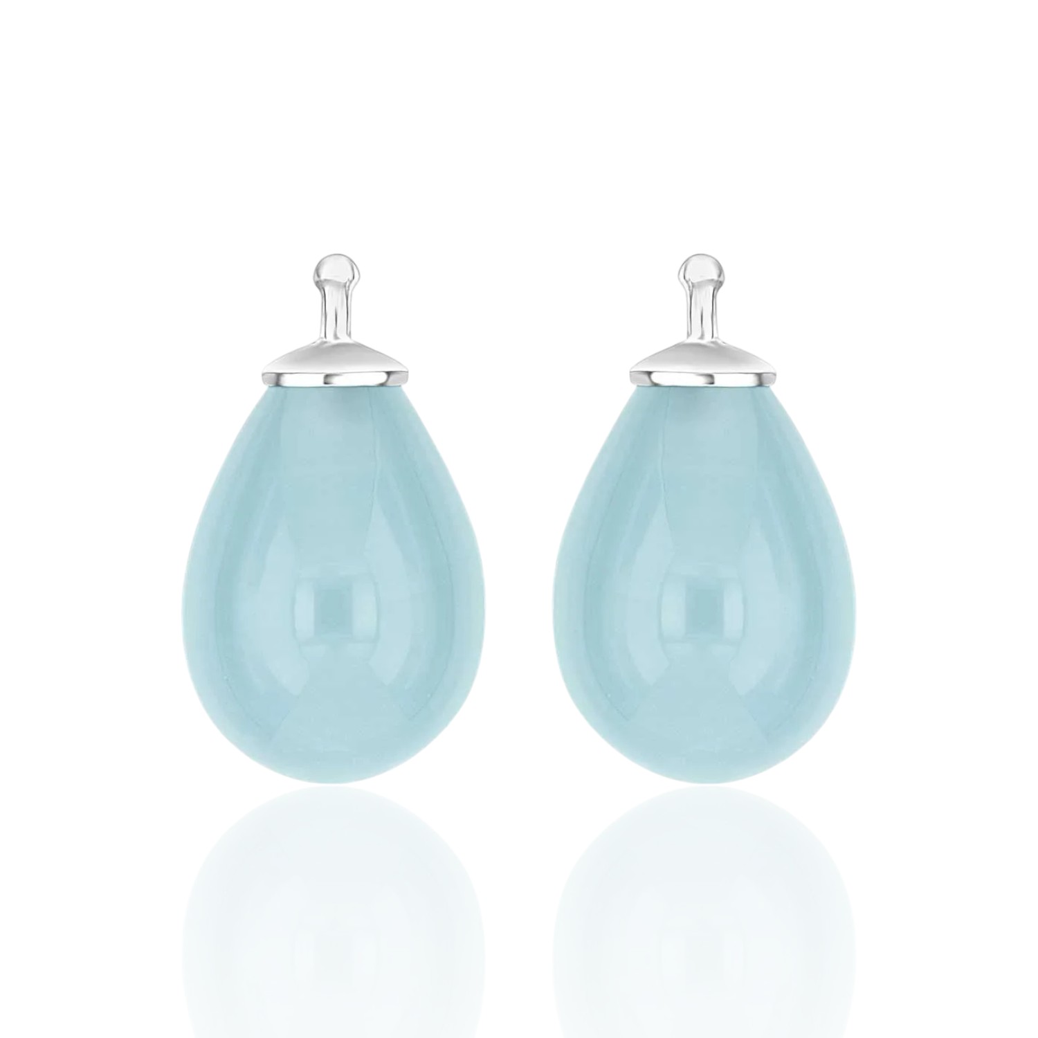 Heide Heinzendorff Böhmisches Quarz-Glas Tropfen Ohrschmuck für Damen, rhodiniert, 925 Silber,