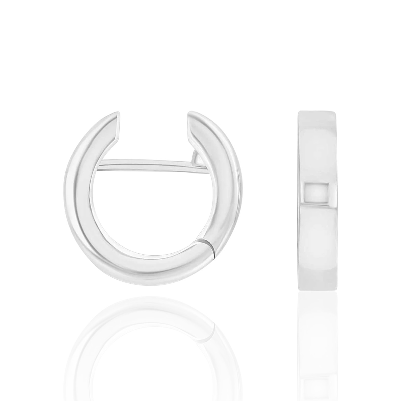 Heide Heinzendorff System-Creolen Linda aus 925 Silber für Damen, 3,5x16mm, silberfarben Ohrschmuck