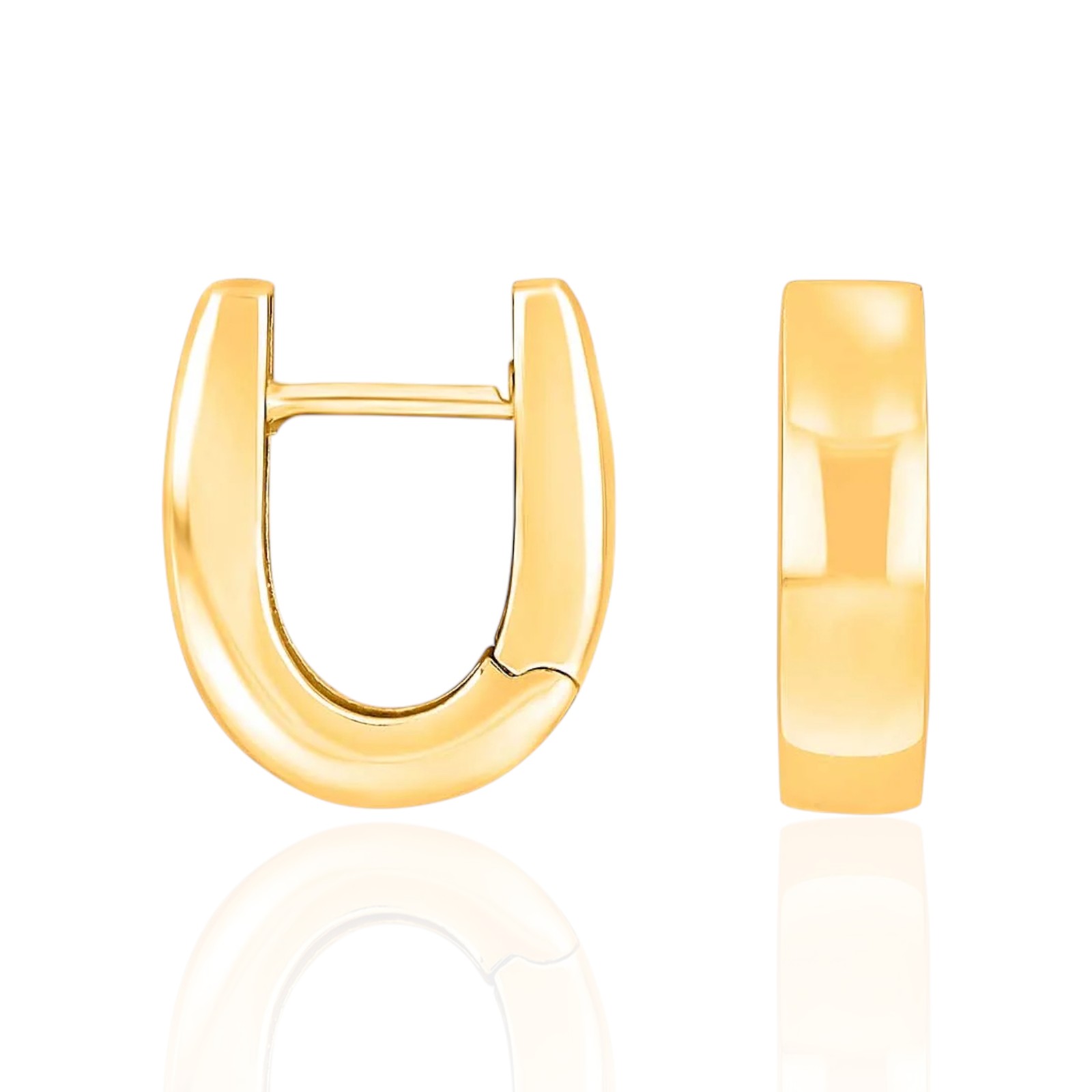 Heide Heinzendorff System-Creolen Nadine aus 925 vergoldetem Silber für Damen, 4x16mm, goldfarben