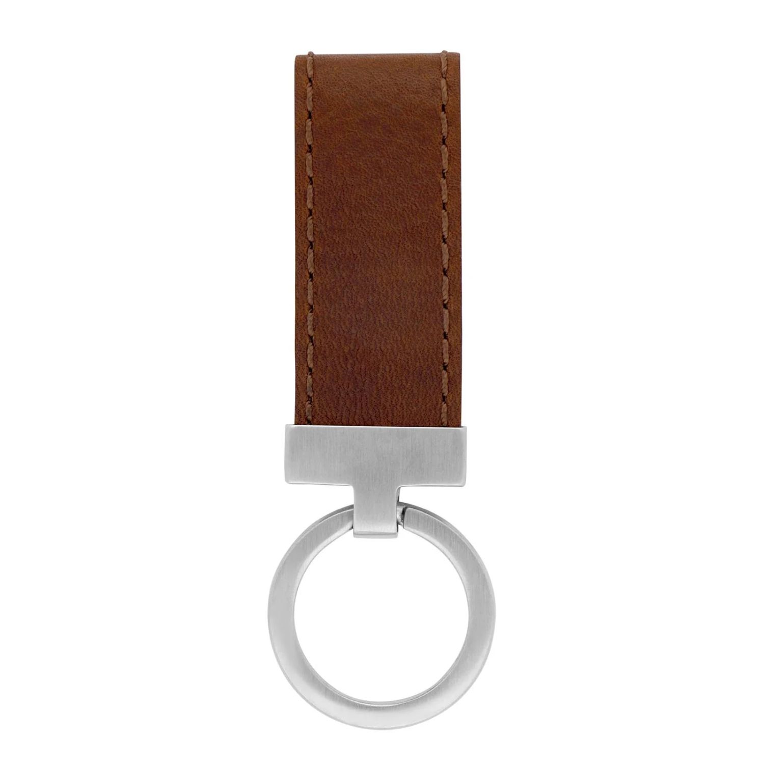 Schlüsselanhänger aus braunem Kalbsleder für Herren von Son of Noa – 86x22mm, silberfarbene Akzente
