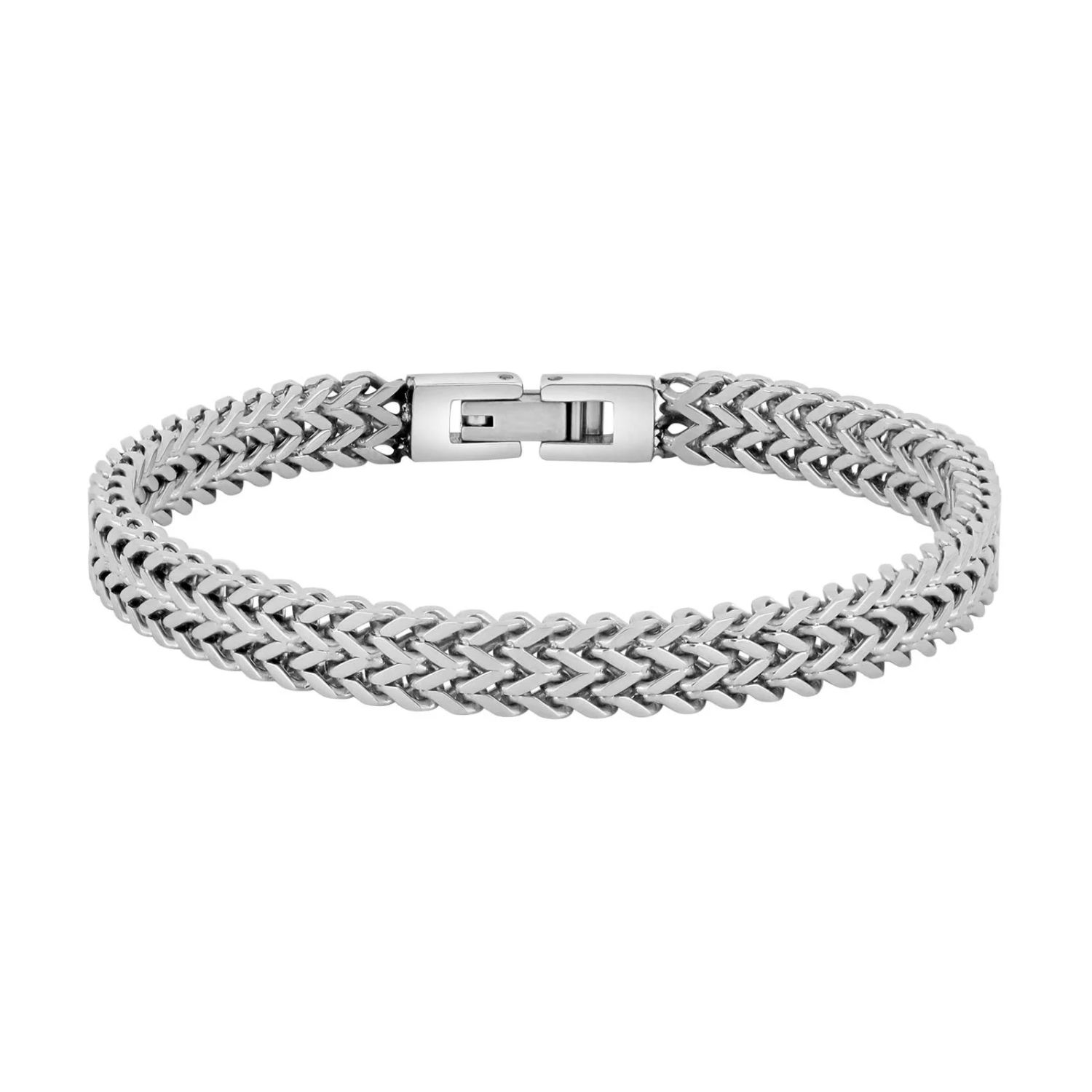 Son of Noa Herren Edelstahl Armband 19cm silberfarben 6,6mm Armschmuck für stilbewusste Männer