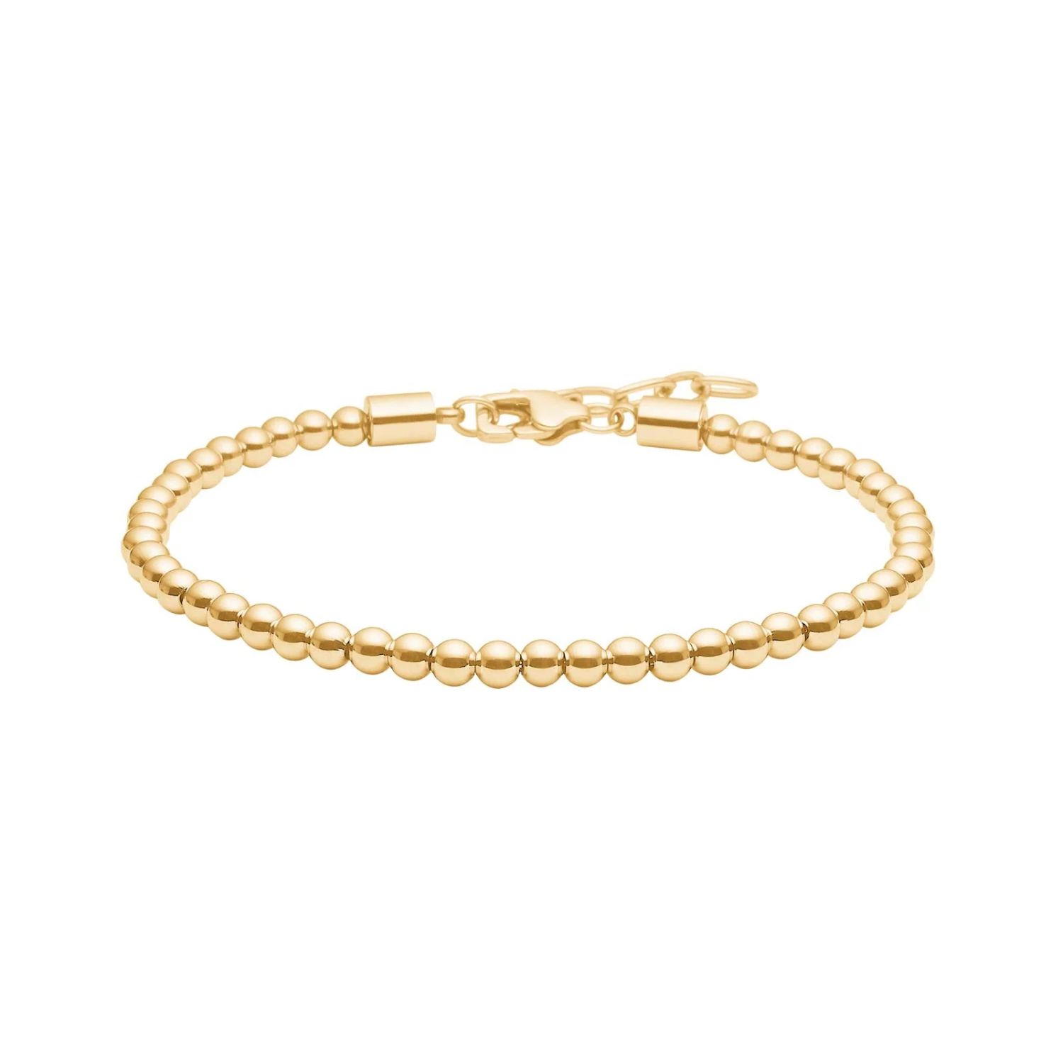 Son of Noa Stahl Armband IP gold für Herren, 4mm, Edelstahl, 19-23cm, eleganter Armschmuck in goldfarben