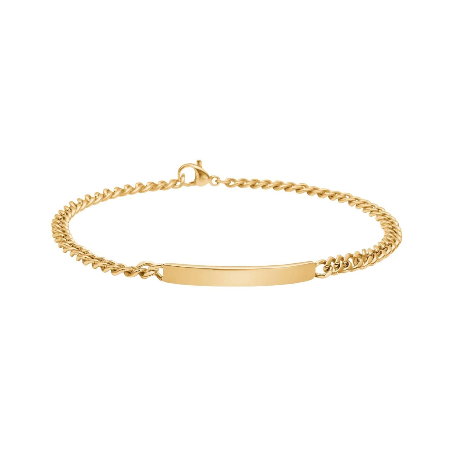 Son of Noa Herren Armband mit Plättchen, goldfarben, Edelstahl, 19cm, 4,3mm Armschmuck