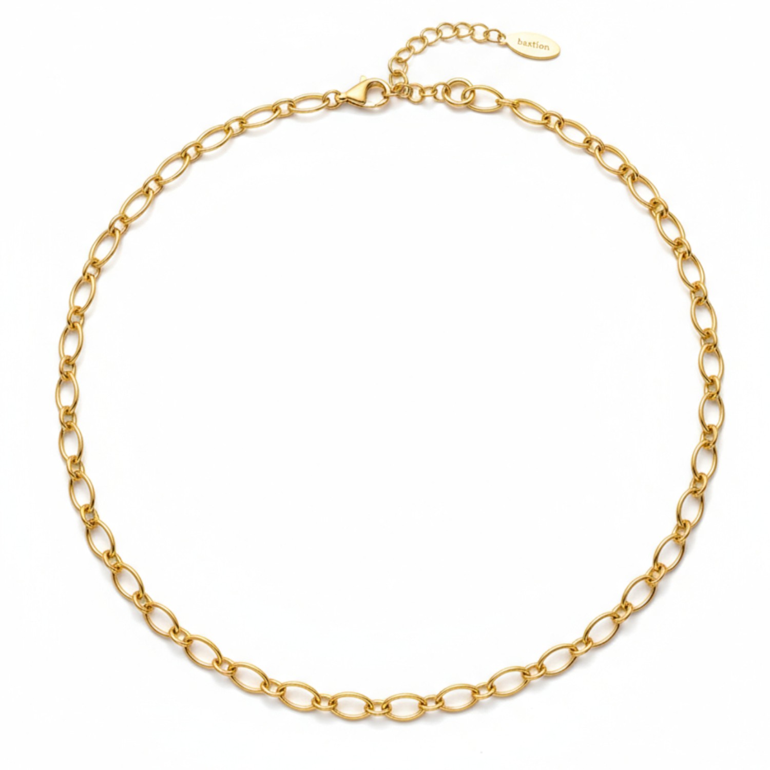 Bastian Collier River Flow Damenkette 925 Silber vergoldet in Gold, 45+3cm, 6mm, elegant und zeitlos