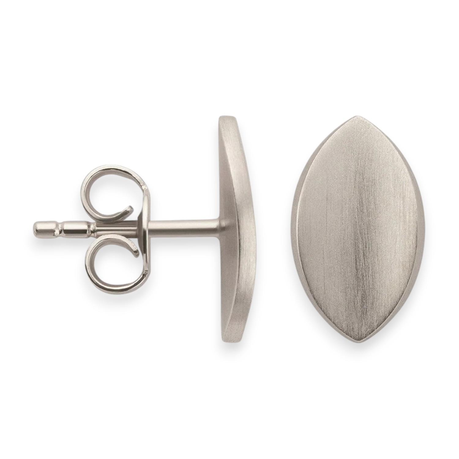Bastian Ohrstecker Dewdrop Collection aus 925er Silber für Damen, 12x6mm, silberfarben