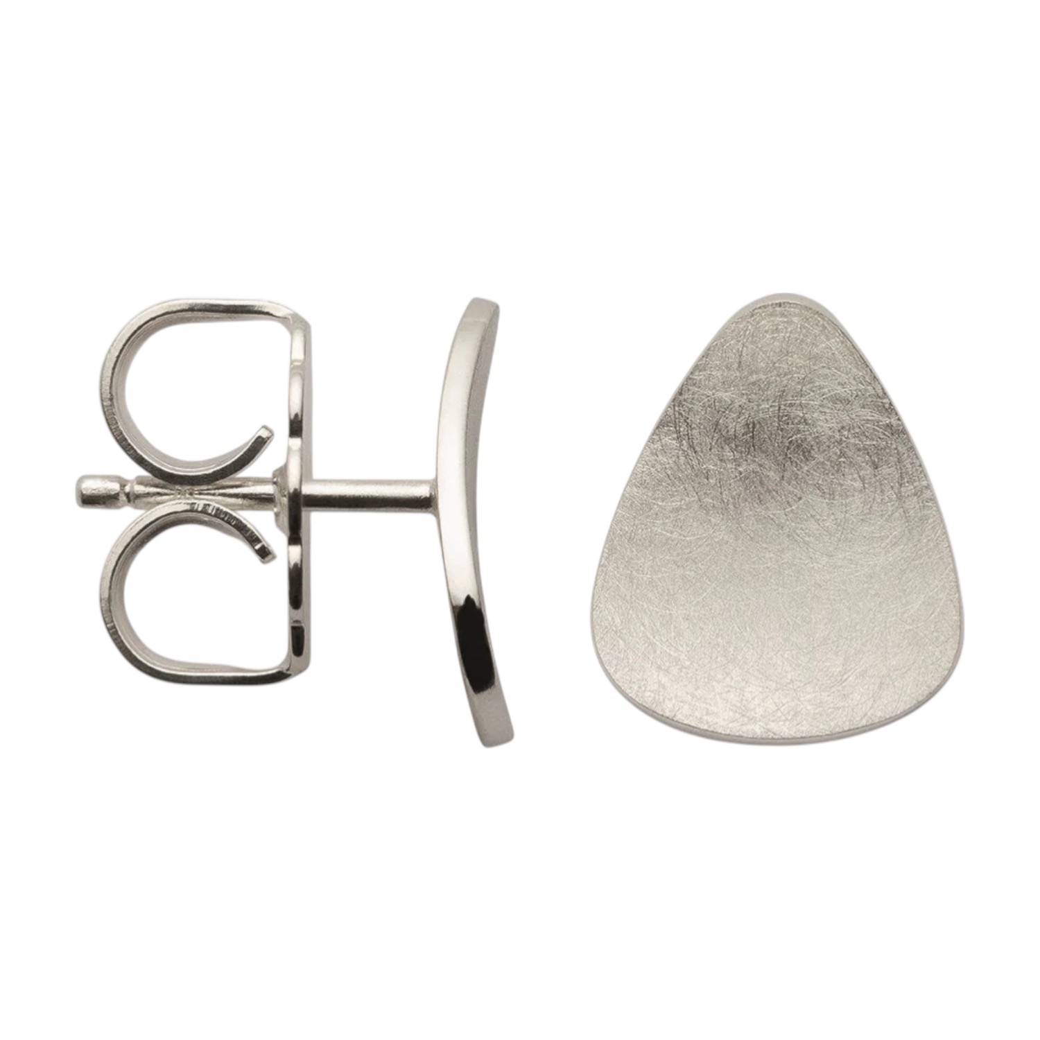 Ohrstecker Viva von Bastian aus 925er Silber für Damen, 10x11mm, eleganter Ohrschmuck in Silberfarben