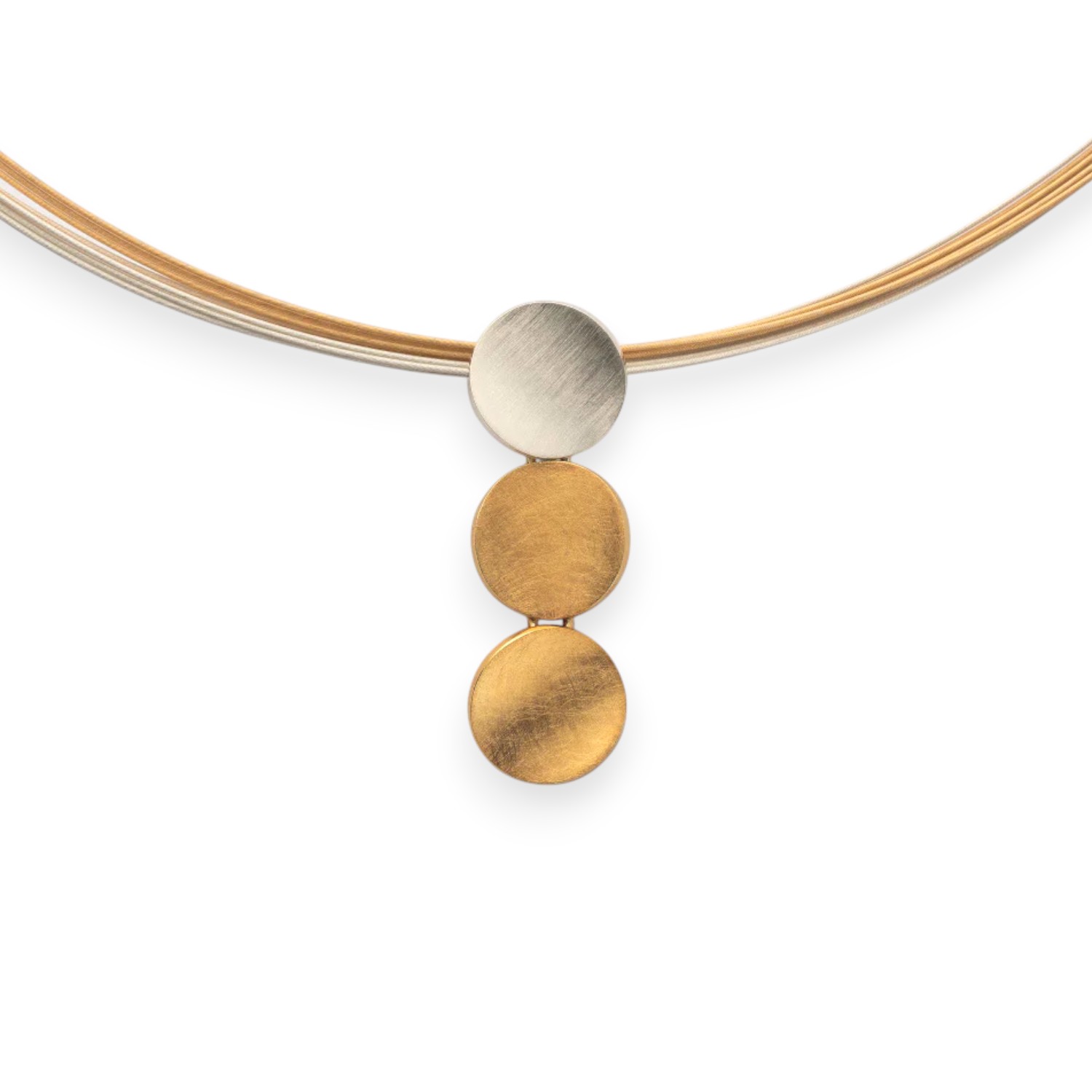 Bastian Anhänger Moon & Sun für Damen aus 925 Silber, gold- und silberfarben, 35x11mm