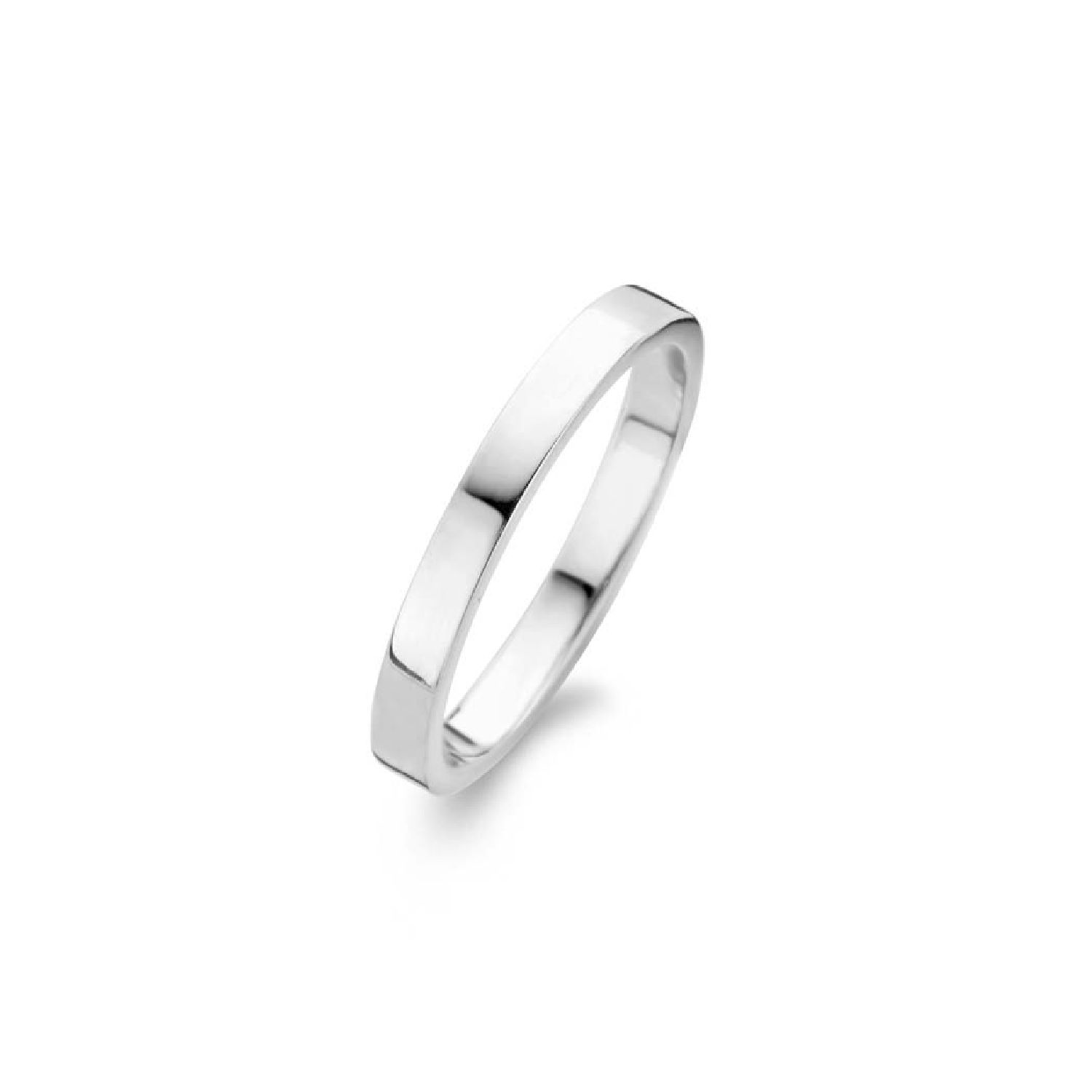 Polierter Silberring 925 für Damen, 2,8mm breit, Ringgröße 52 - SpiritIcons Raw Ring