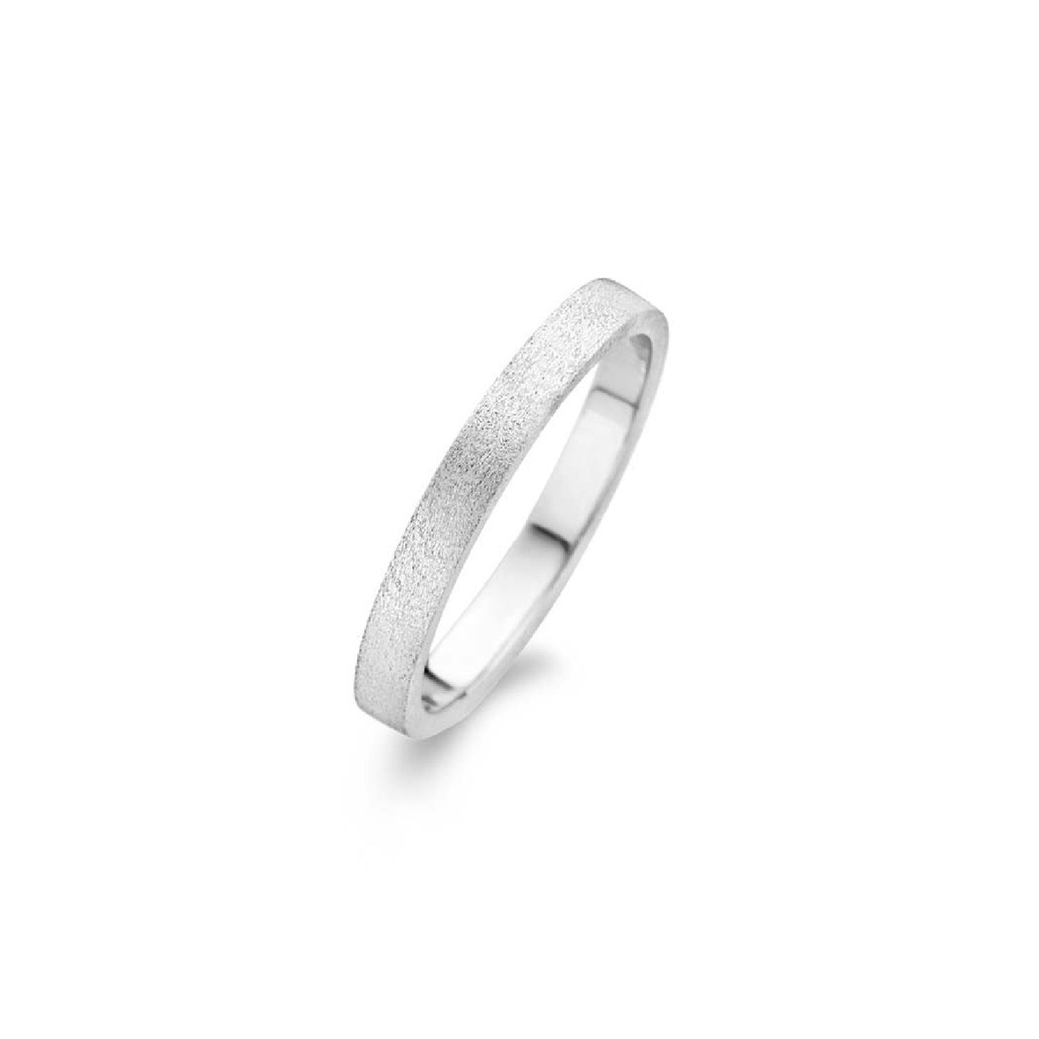 RAW RUSTIC Ring von SpiritIcons aus 925 Silber, sandmatt, 2,5mm breit, Damenring in Silber, Größe 56