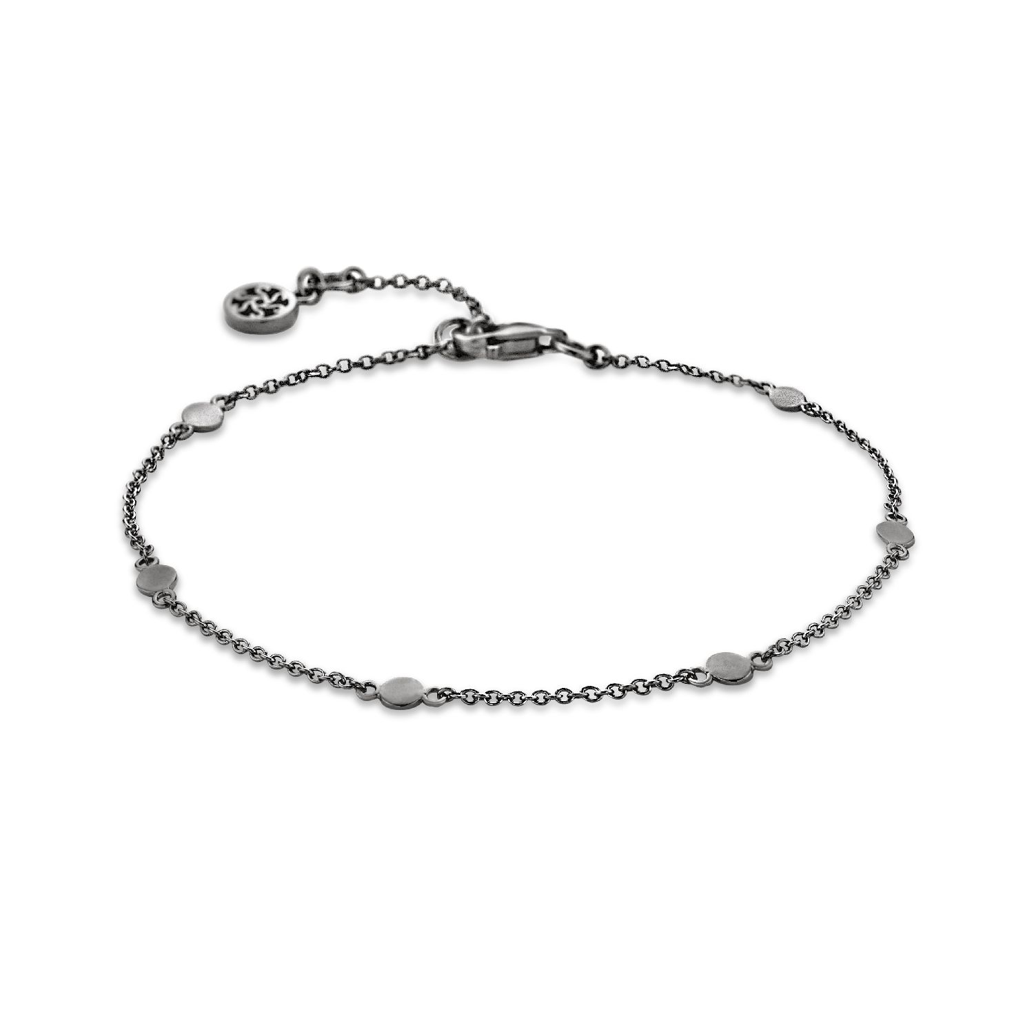 SpiritIcons Obsession Armband für Damen aus 925 Silber, geschwärzt, 17,5/19 cm, eleganter Armschmuck in
