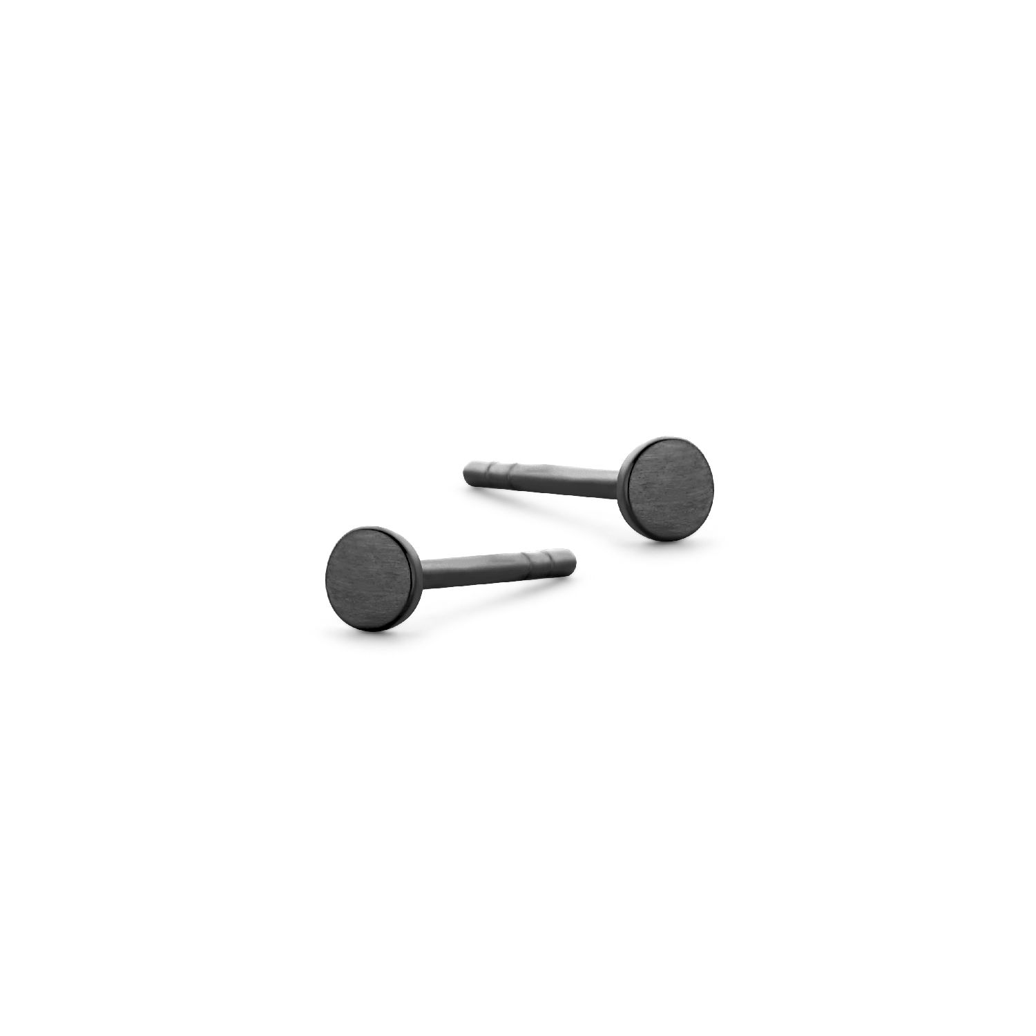 SpiritIcons Obsession Ohrstecker, geschwärztes Silber 925, Ø 3,2mm, für Damen und Herren