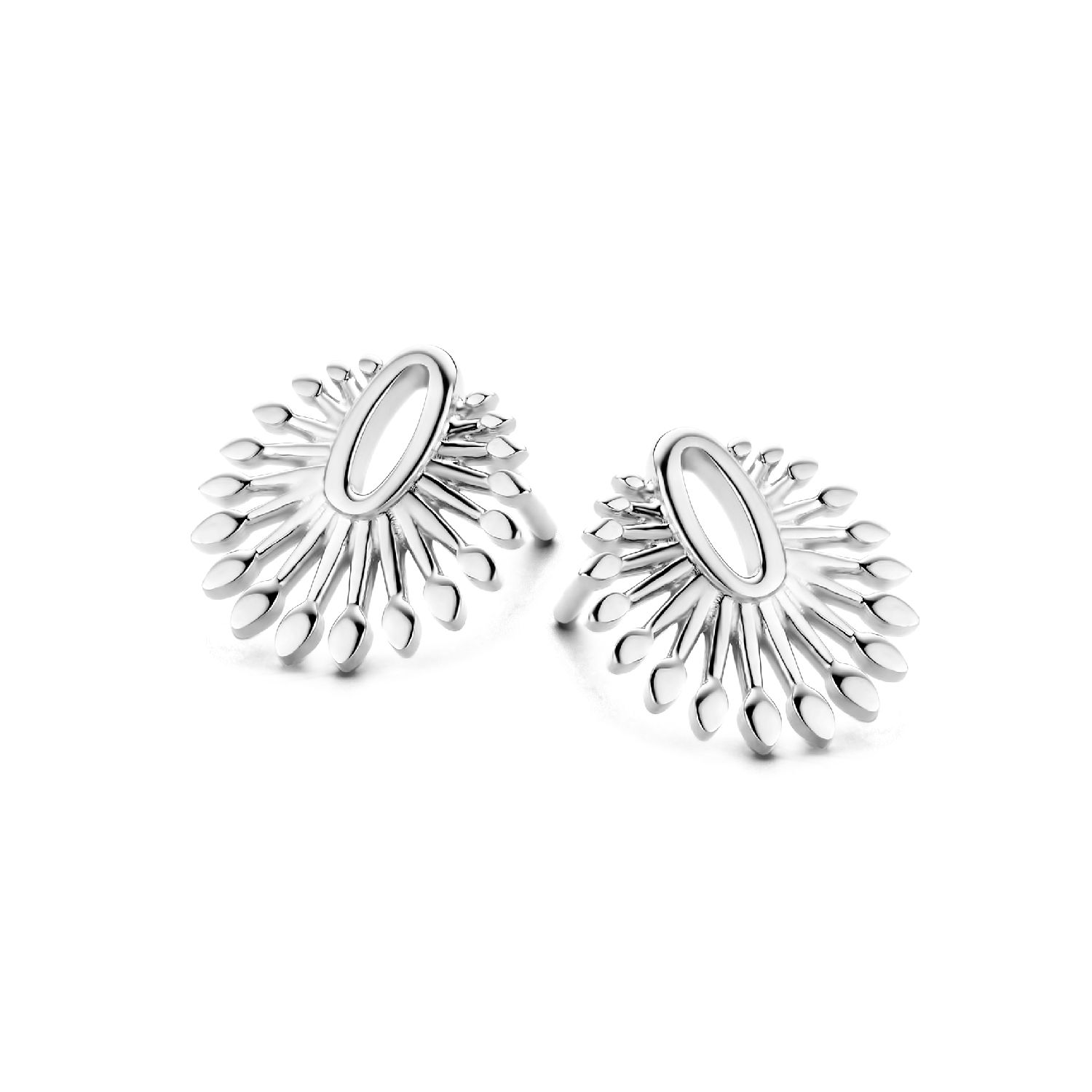 SpiritIcons Phoenix Ohrstecker aus 925 Silber für Damen, 11mm, silberfarben, eleganter Ohrschmuck