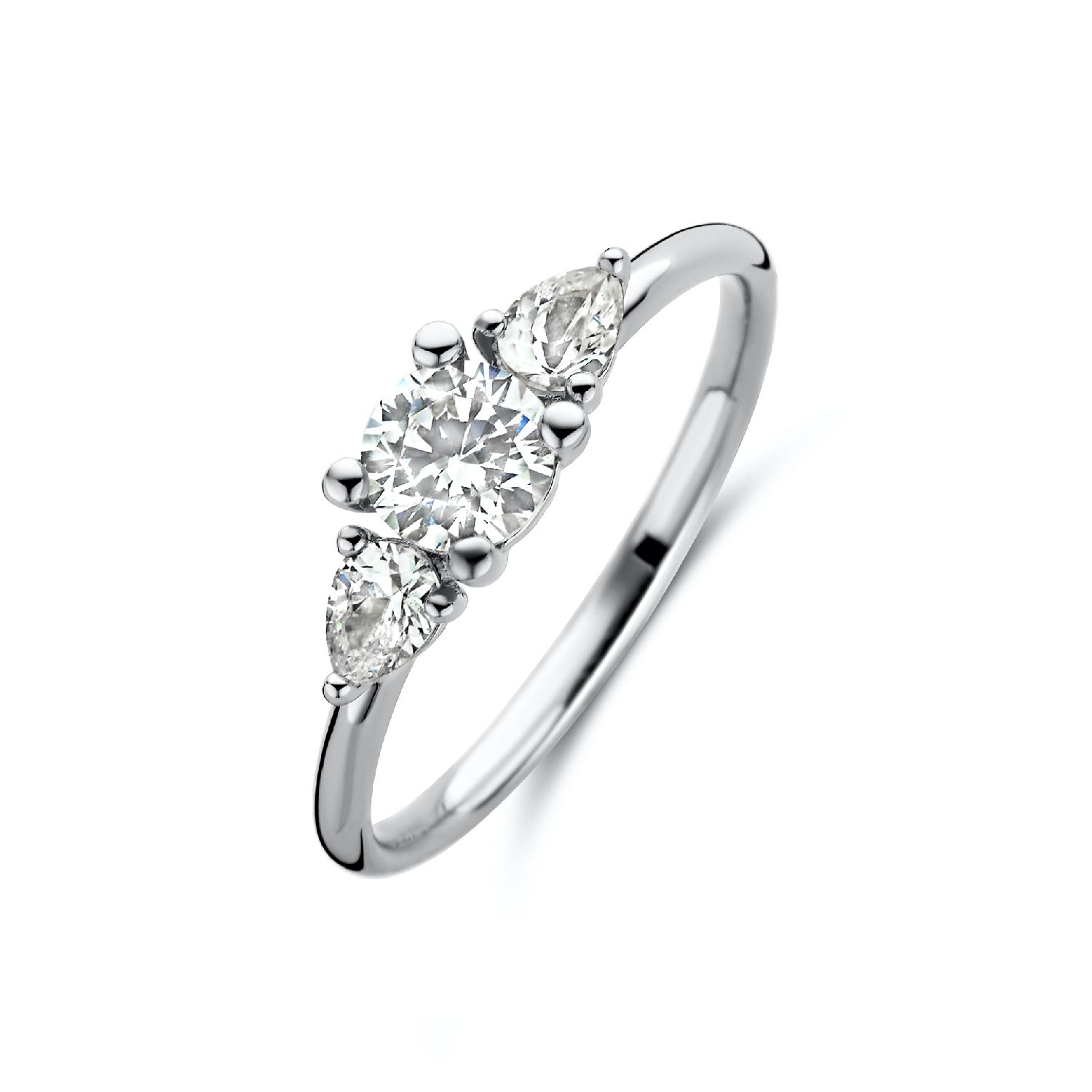 SpiritIcons Palace Ring für Damen aus 925 Silber mit Zirkonia - Verlobungsring in Silber, Größe 56