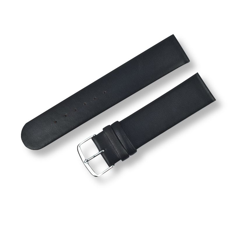 Schmidt Wellness Uhrenarmband schwarz, Leder, 22mm, für Damen und Herren
