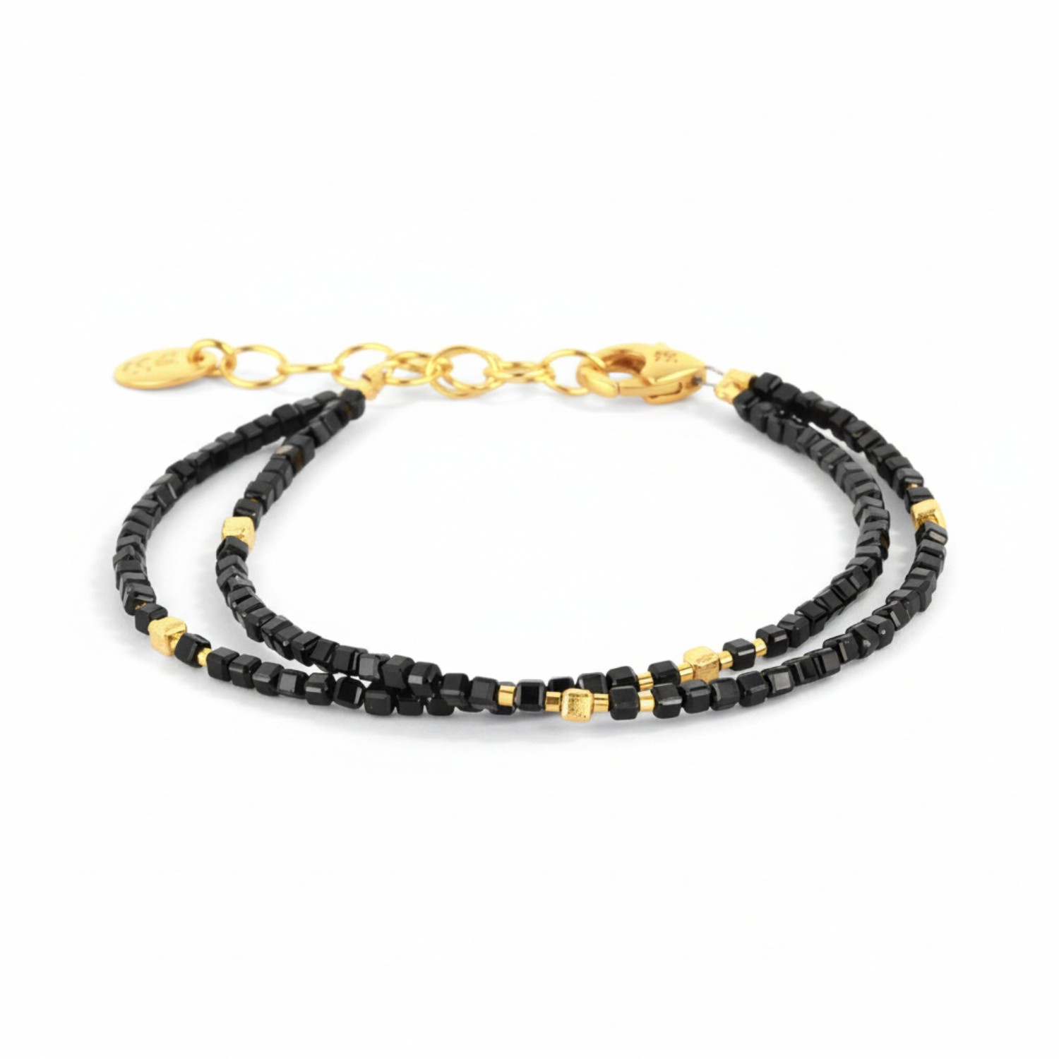 Cusenia Armband von BERND WOLF – 24-Karat-goldplattiert mit Spinell, Damen Armschmuck, 925 Silber, 16,5-21cm