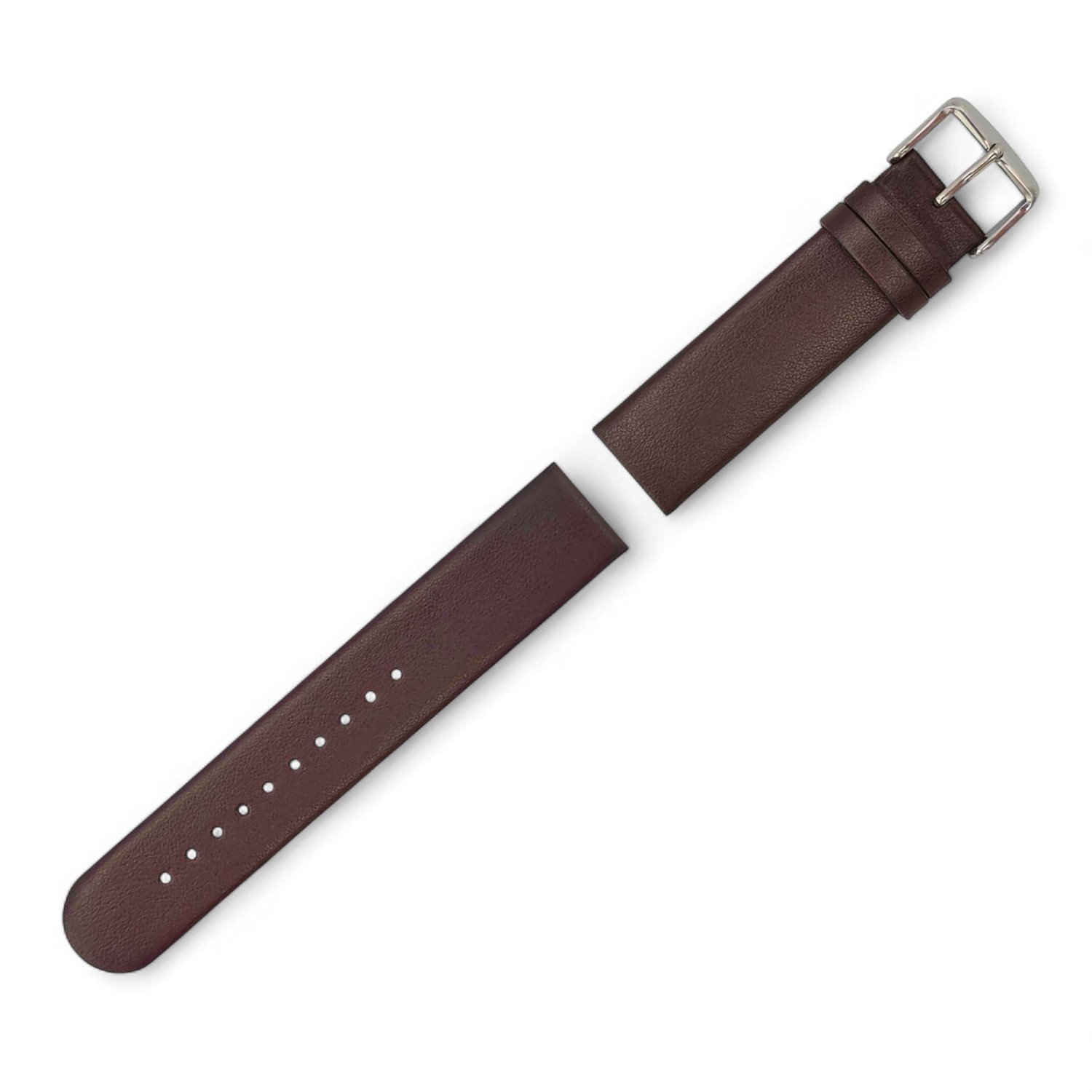 Schmidt Apfel-Vegan Uhrband dunkelbraun 18mm für Herren und Damen, widerstandsfähig aus Apfelfasern