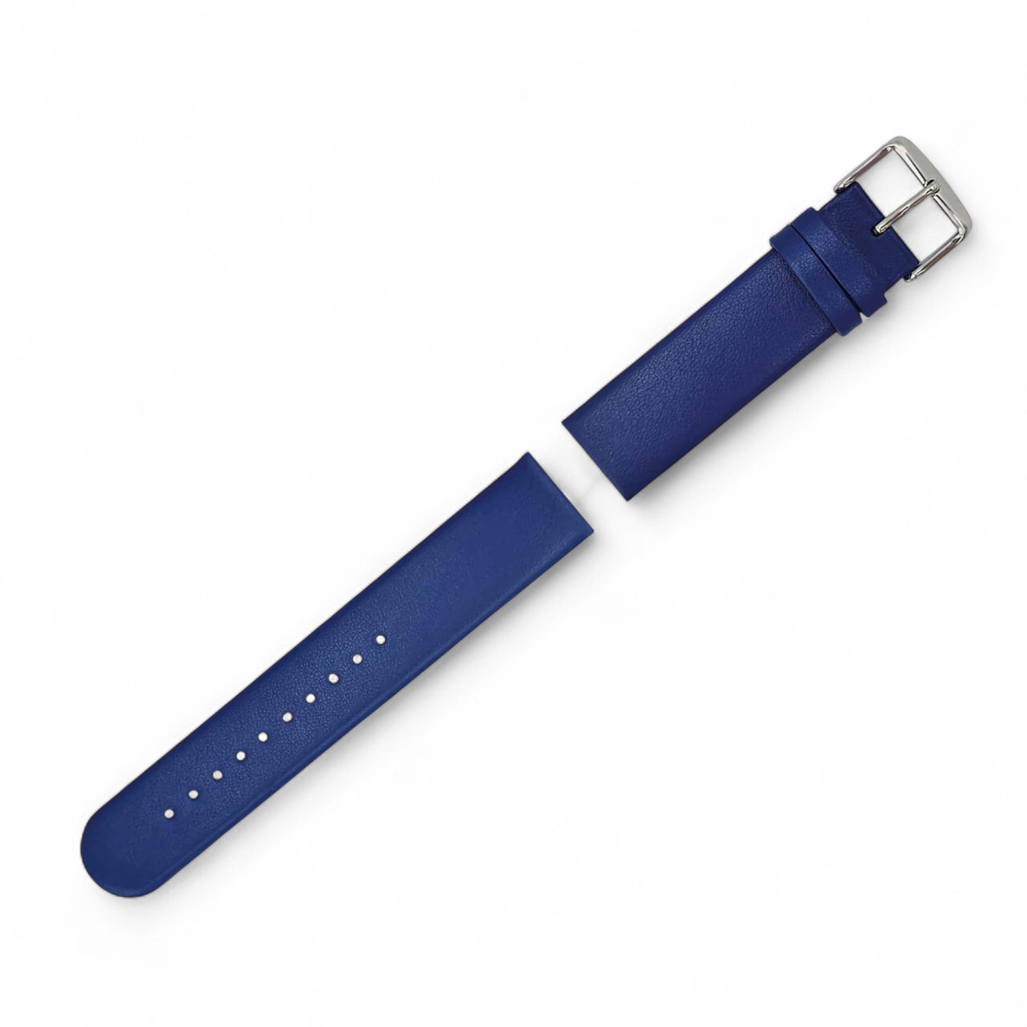 Schmidt Apfel-Vegan Uhrenarmband 20mm königsblau für Herren & Damen, silberne Schließe, widerstandsfähig