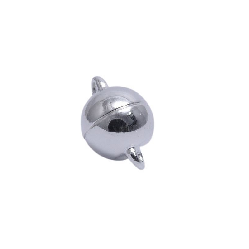 Schmidt Magnetschließe 10mm, 925 Silber, poliert, für Damenketten - Silber