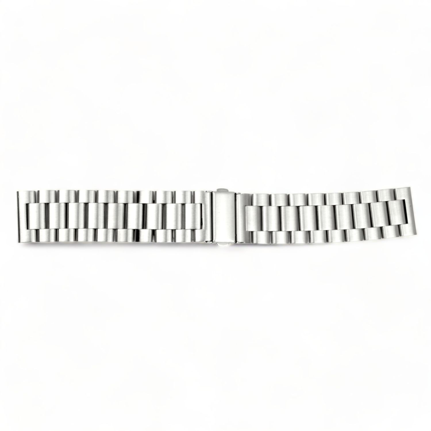 Schmidt Edelstahl Uhrenarmband, massiv, silber, 22mm Anstoßbreite für Damen und Herren