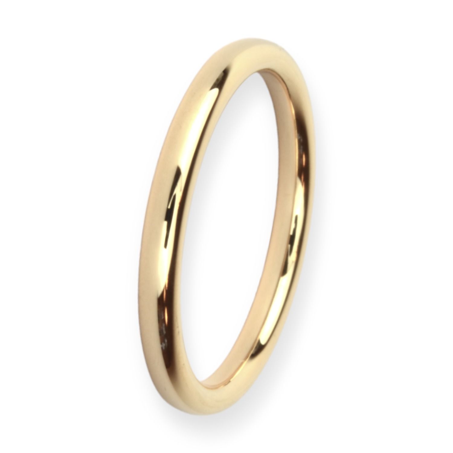 Rubin Trauring Damen 750er Gold rot/roségoldfarben 2mm Ringgröße 52 für den besonderen Anlass