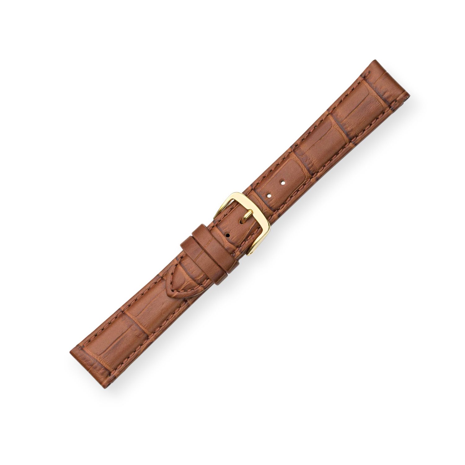 Schmidt Louis.-Print Uhrenarmband Damen aus braunem Leder, 16 mm Anstoßbreite