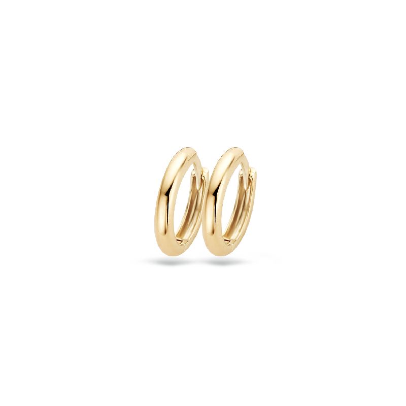 Blush Creolen 585er Gold für Damen, Ø 11,3mm, eleganter Ohrschmuck in goldfarbenem Gold