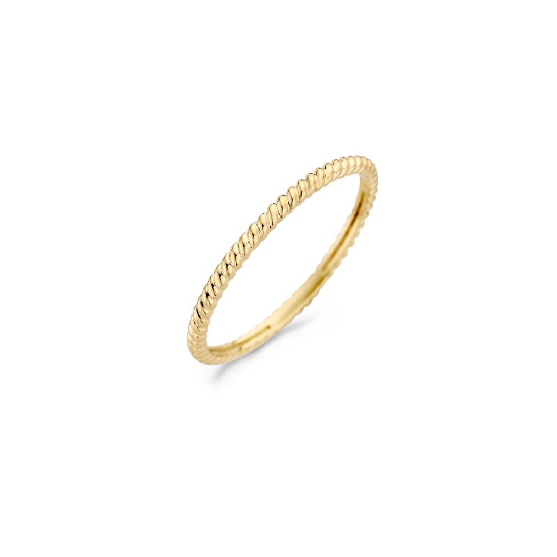 Blush Kordelring für Damen aus 585er Gold, Hauptfarbe Gold, Ringgröße 54
