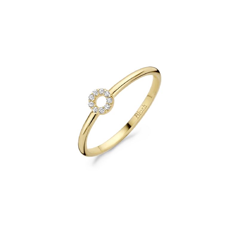 Blush Damenring aus 585er Gold mit Zirkonia, goldfarben, Größe 54, 1,4 mm breit