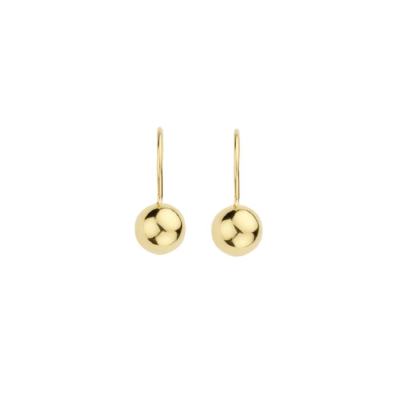 Blush Ohrhänger Damen 585 Gold mit kleiner 6mm Kugel – eleganter Ohrschmuck in goldfarben