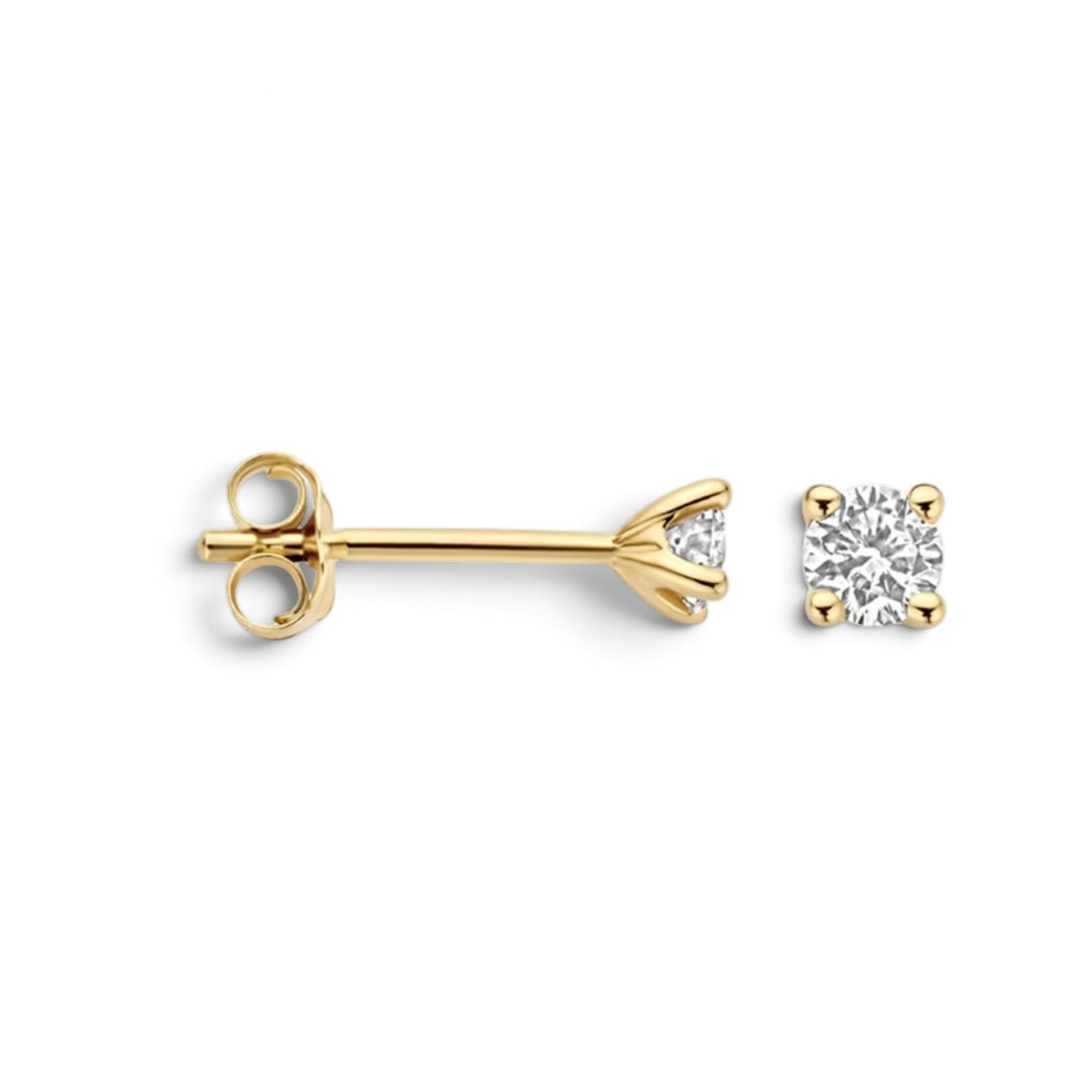 Blush Ohrstecker mit Lab Grown Diamanten 0,20 ct – 585 Gold, goldfarben, 3,4 mm, Damen