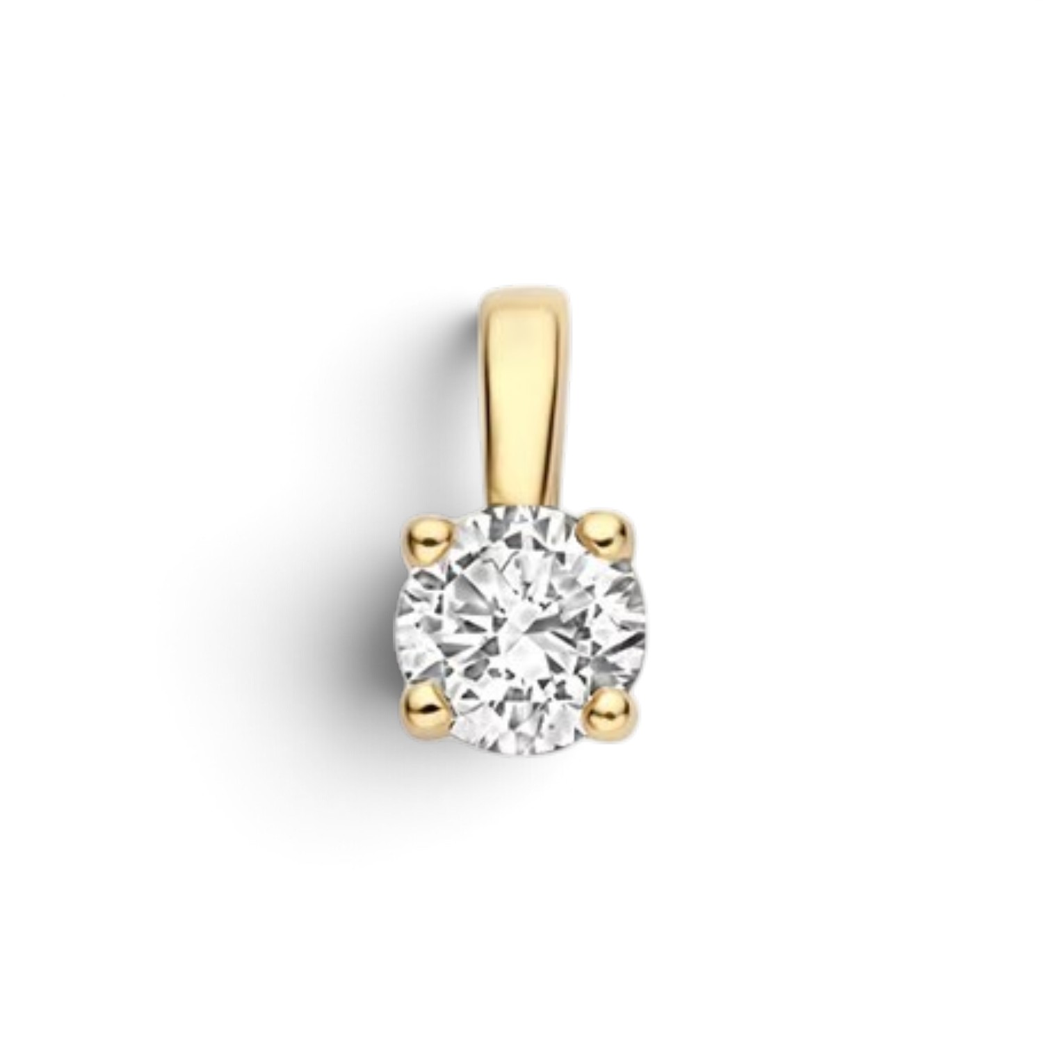 Blush Anhänger 585 Gold mit Lab Grown Diamant 0,20 ct Wesselton VS1 – Damen, ca. 8x4 mm