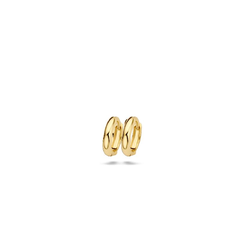 Blush Creolen 585er Gold für Damen, Ø 10mm, eleganter Ohrschmuck in goldfarbenem Design
