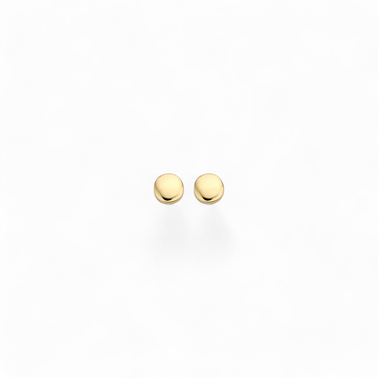 Blush Runde Ohrstecker Damen 585 Gold poliert Ø 3,7mm schlicht goldfarben Ohrschmuck