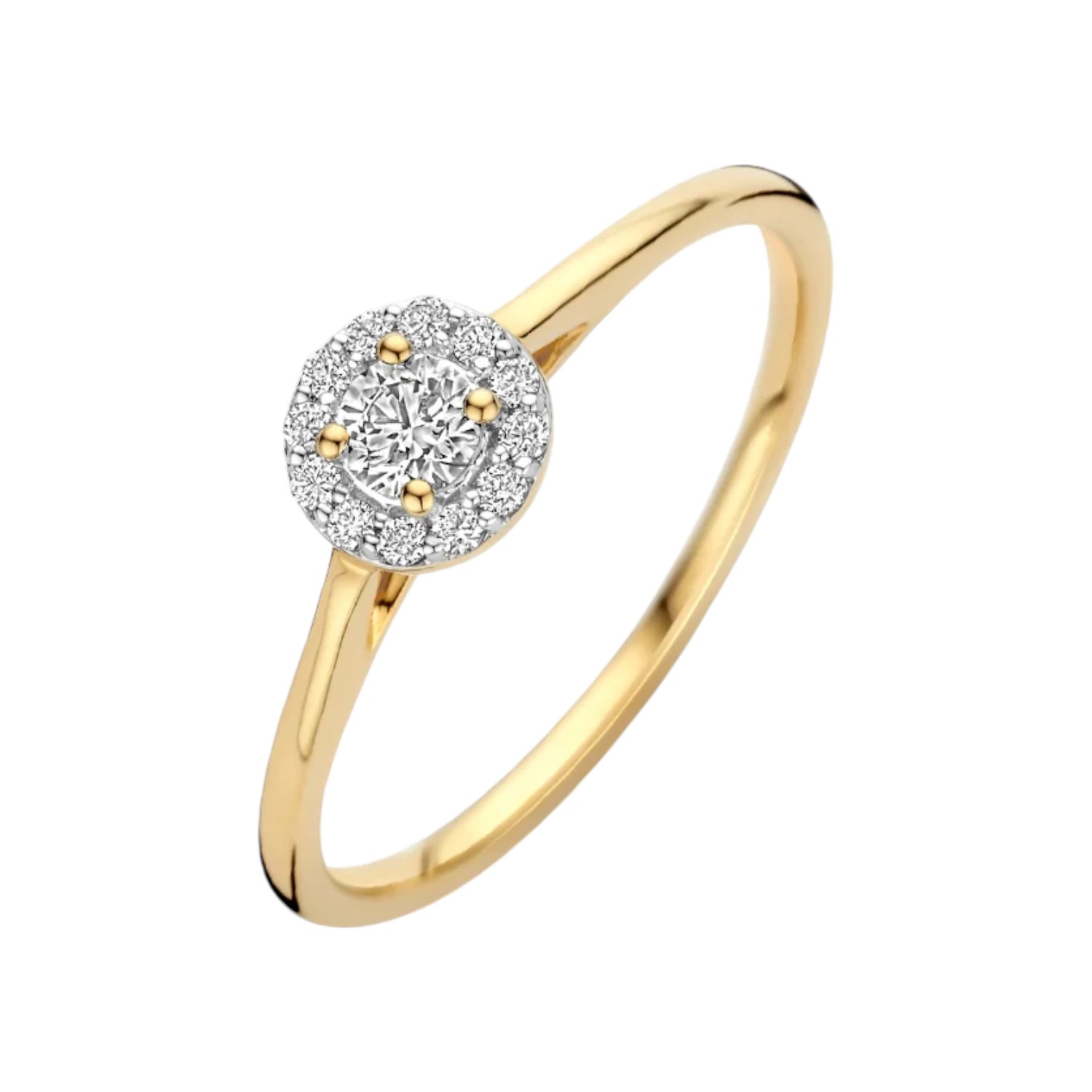 Blush Damen Verlobungsring aus 585 Gold mit River Lab Grown Diamanten, Brillant, Größe 56, goldfarben