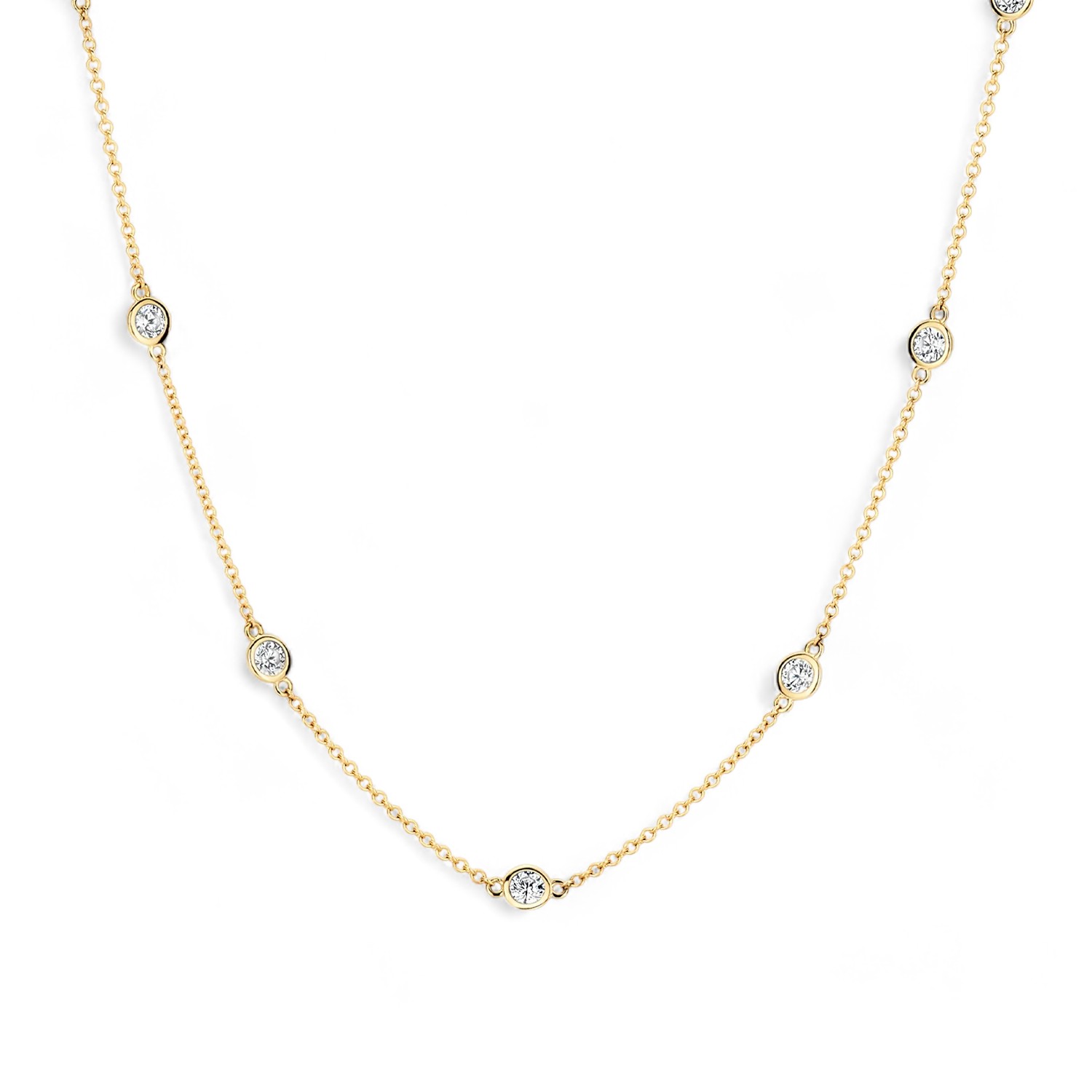Blush Damen Kette 585 Gold mit Zirkonia, 42cm, goldfarben – Eleganter Schmuck für jeden Anlass
