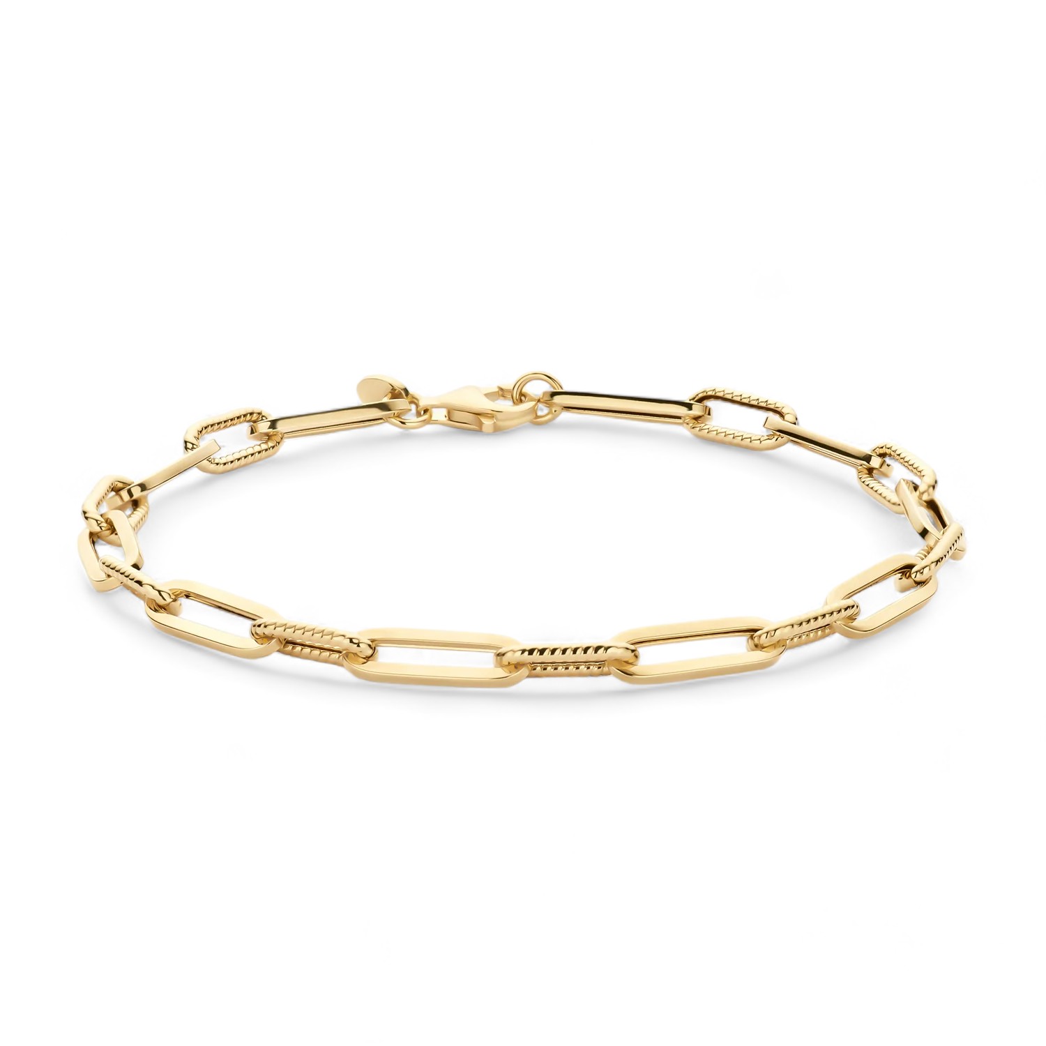 Blush Damen Armband aus 585 Gold, goldfarben, 4,3mm, 18,5cm - Eleganter Armschmuck für jeden Anlass