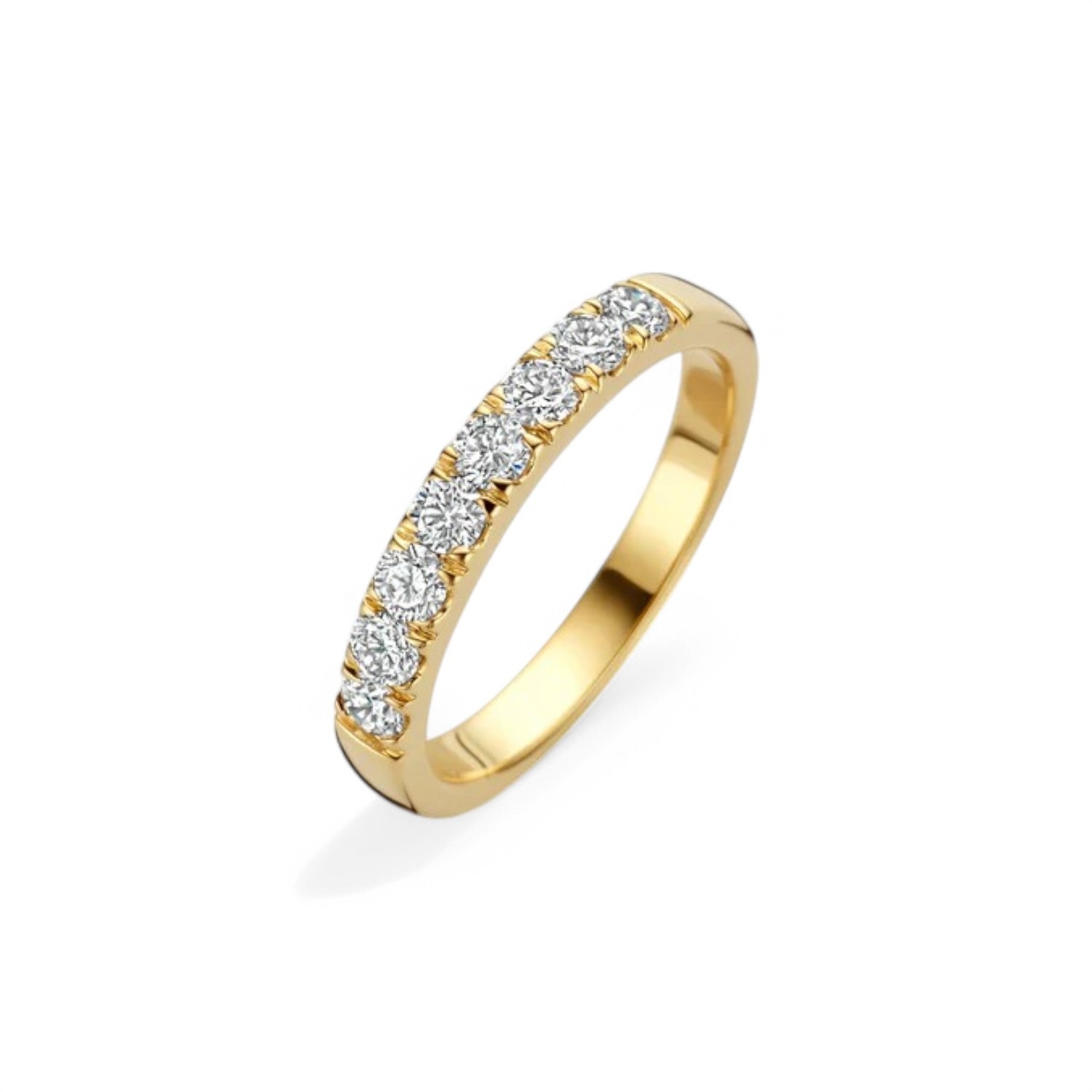 Blush Damen Verlobungsring aus 585 Gold mit 8 Brillant Wesselton Lab Diamanten, 0.56ct, 3mm