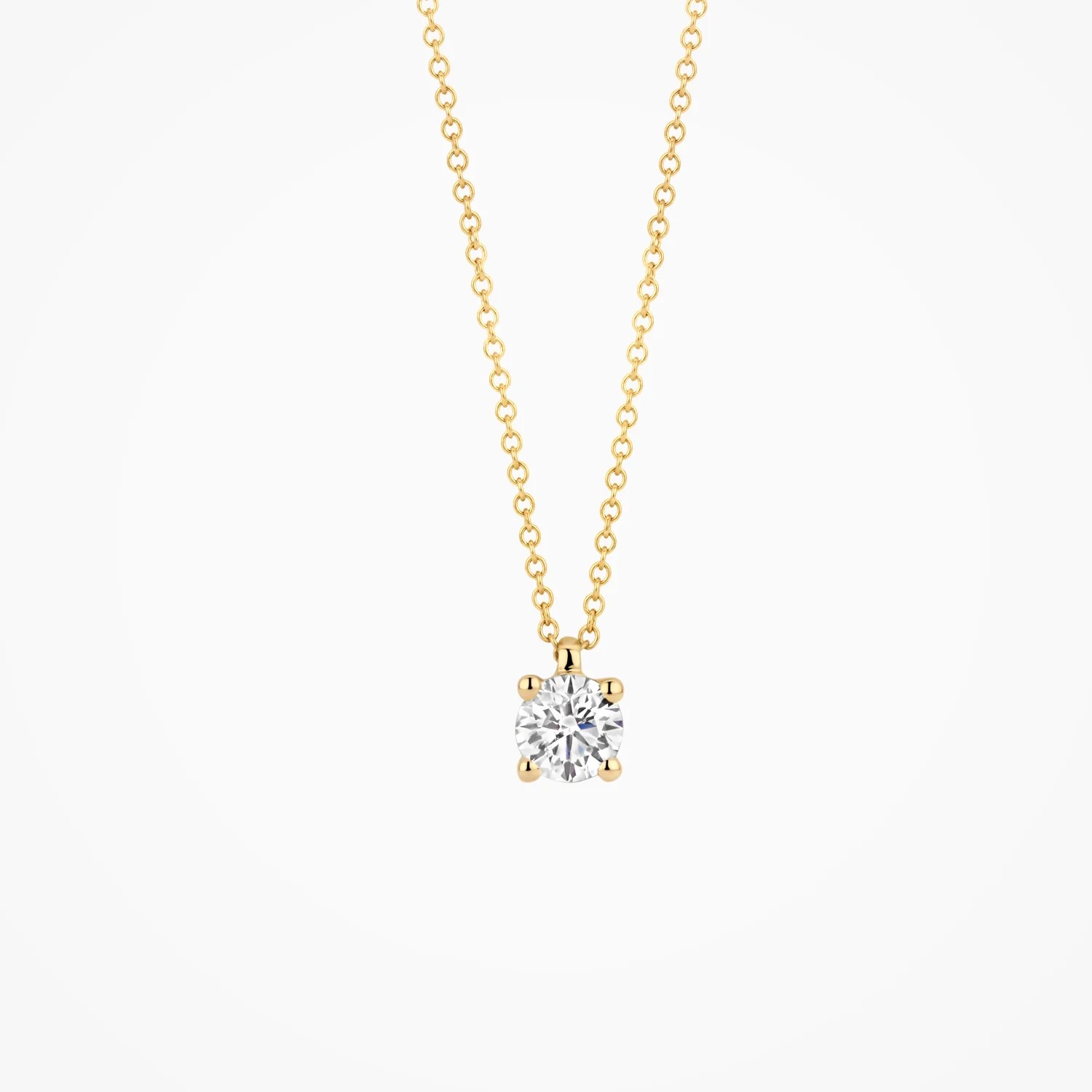 Blush Halskette Damen 585 Gold mit 0,3ct River Labordiamant-Anhänger, 42cm, Brillant, VSI