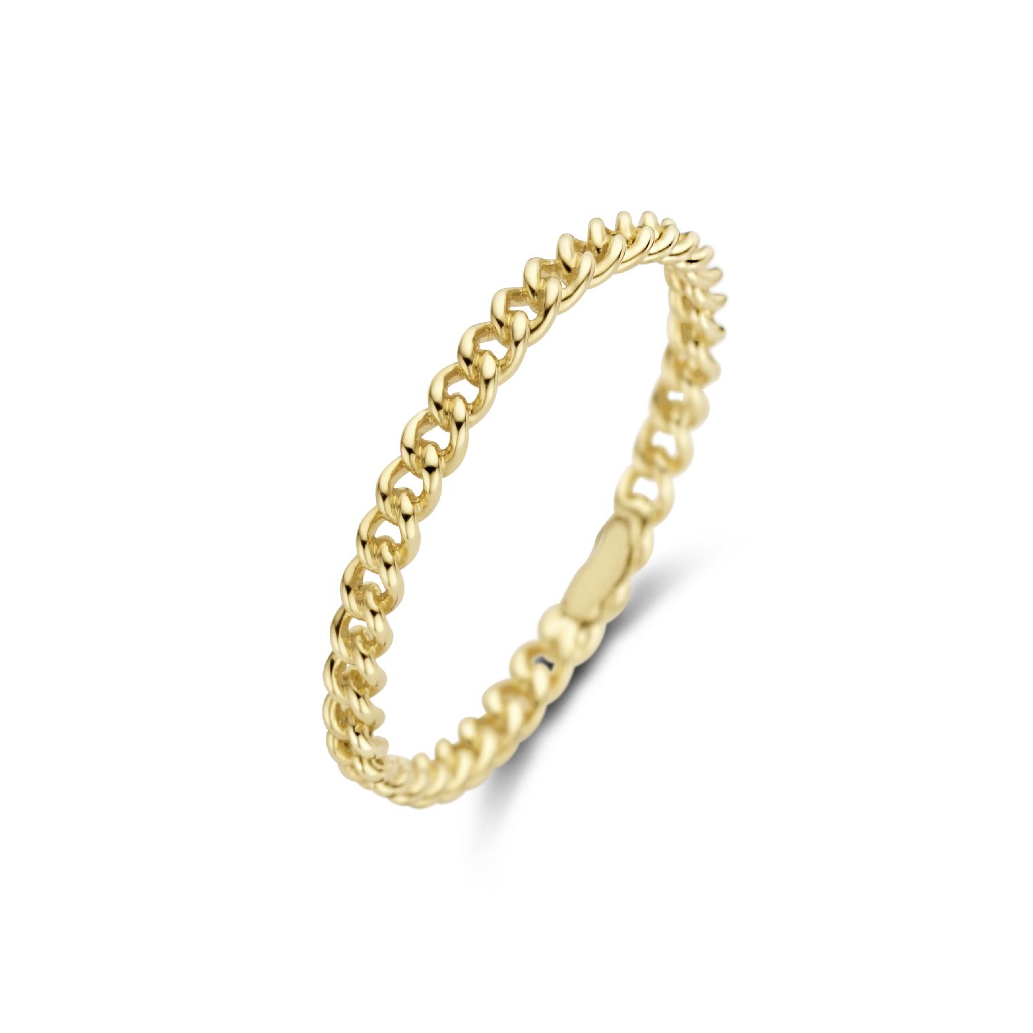 Blush Damenring aus 585 Gold im Kettengliedermuster, 2mm, goldfarben, Größe 54