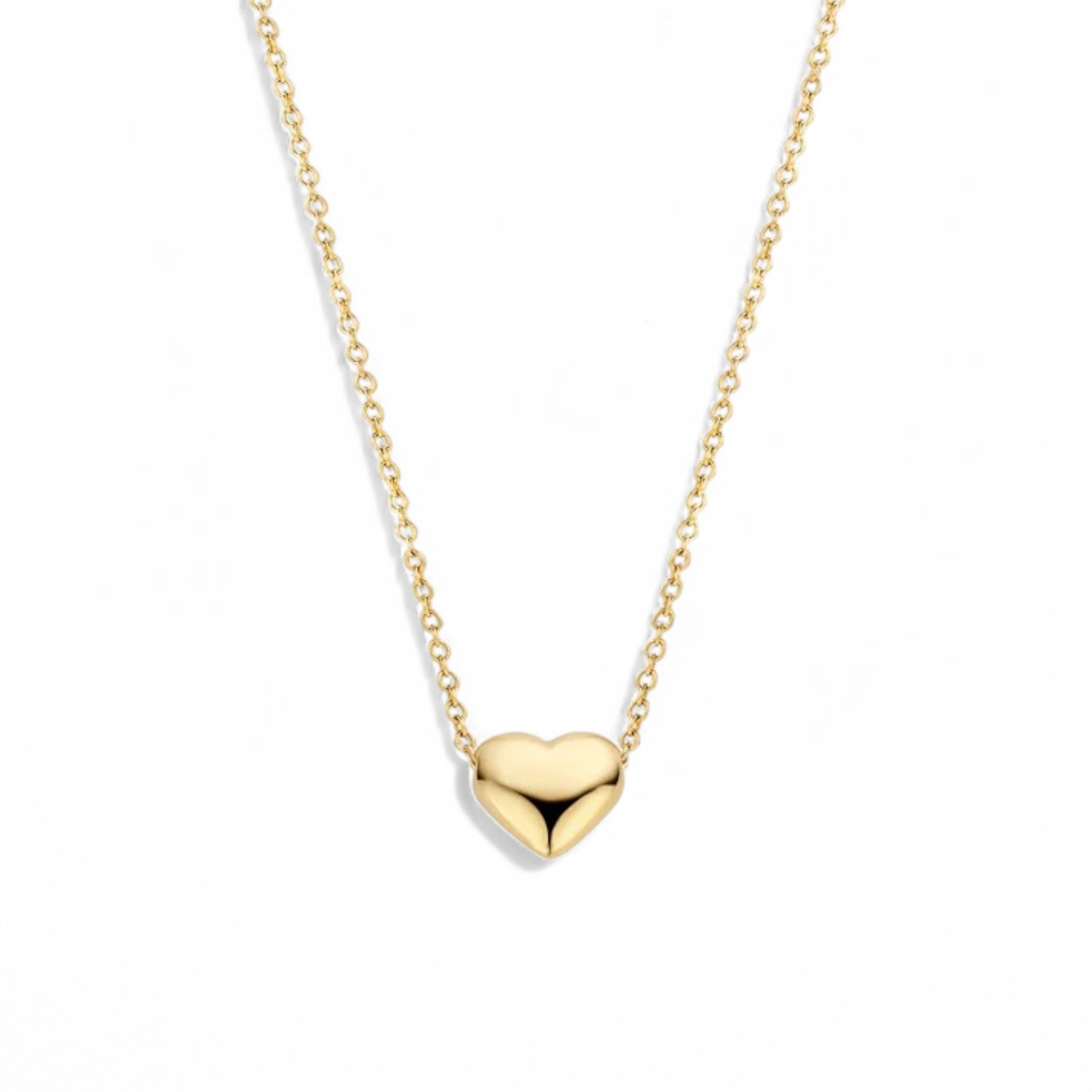 Blush Kette mit Herz für Damen – 585 Gold, goldfarben, 42 cm Länge