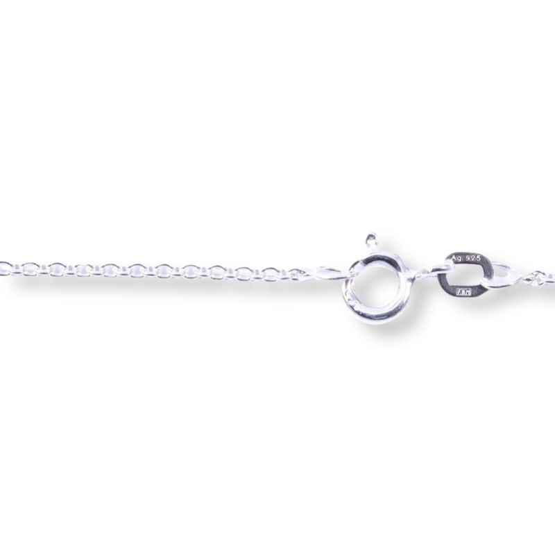 Schmidt Kette Rundanker 925 Silber für Herren und Damen, 1,4mm stark, 45cm lang, silberfarben